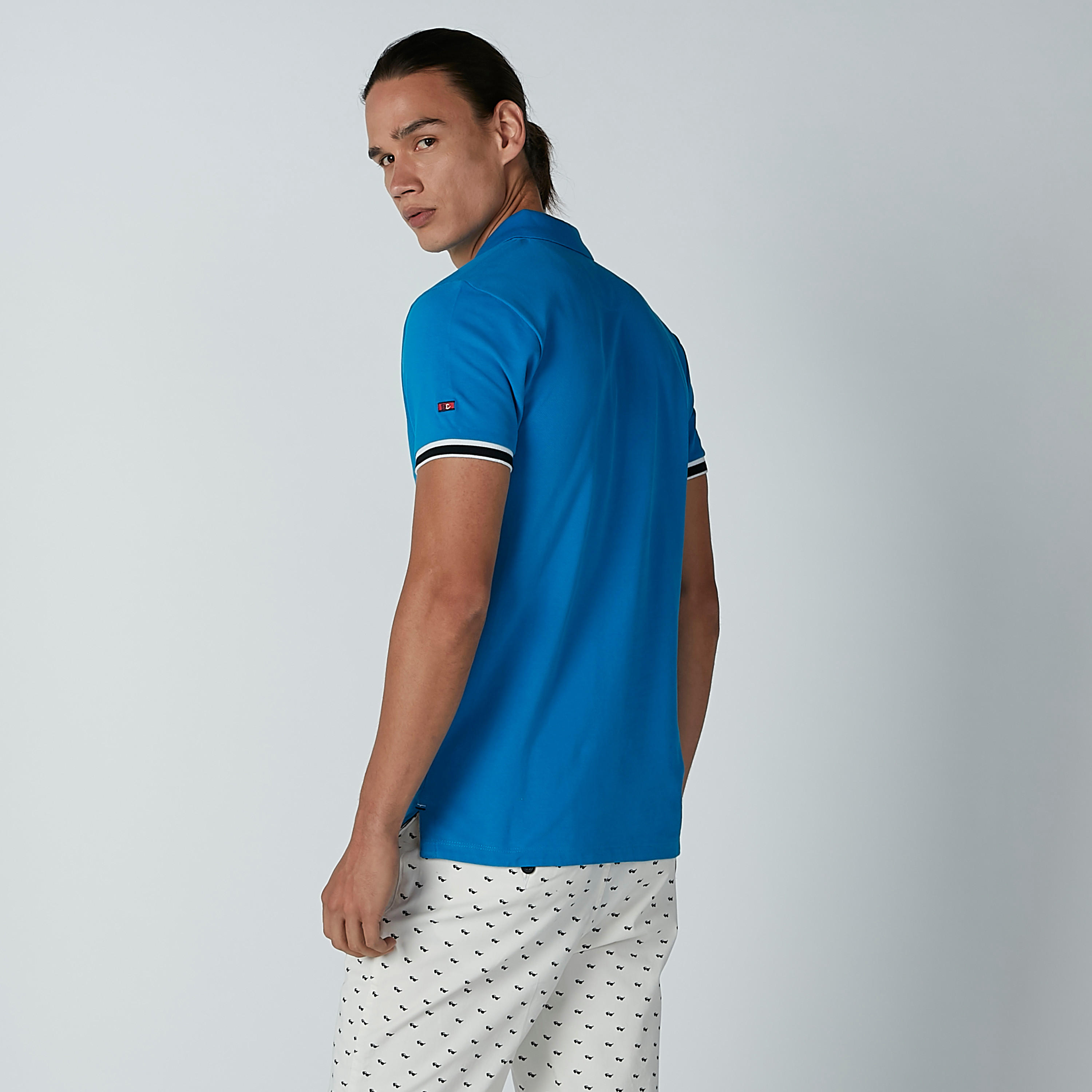 تيشيرت سادة بياقة بولو وأكمام قصيرة من بيينج هيومان-men-clothing-tshirtsandpolos-polos-image-4