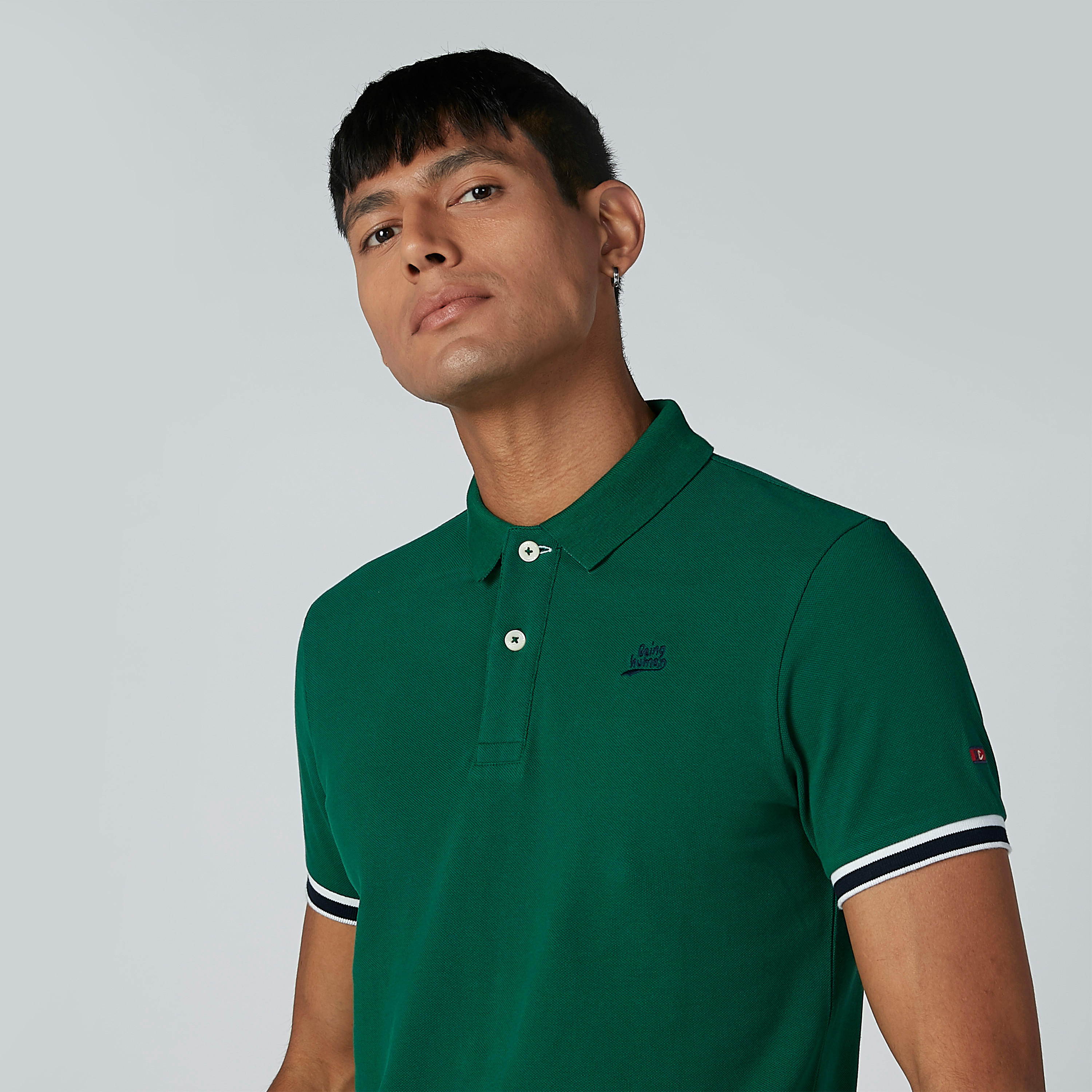 تيشيرت بياقة بولو وأكمام قصيرة بيينج هيومان-men-clothing-tshirtsandpolos-polos-image-3