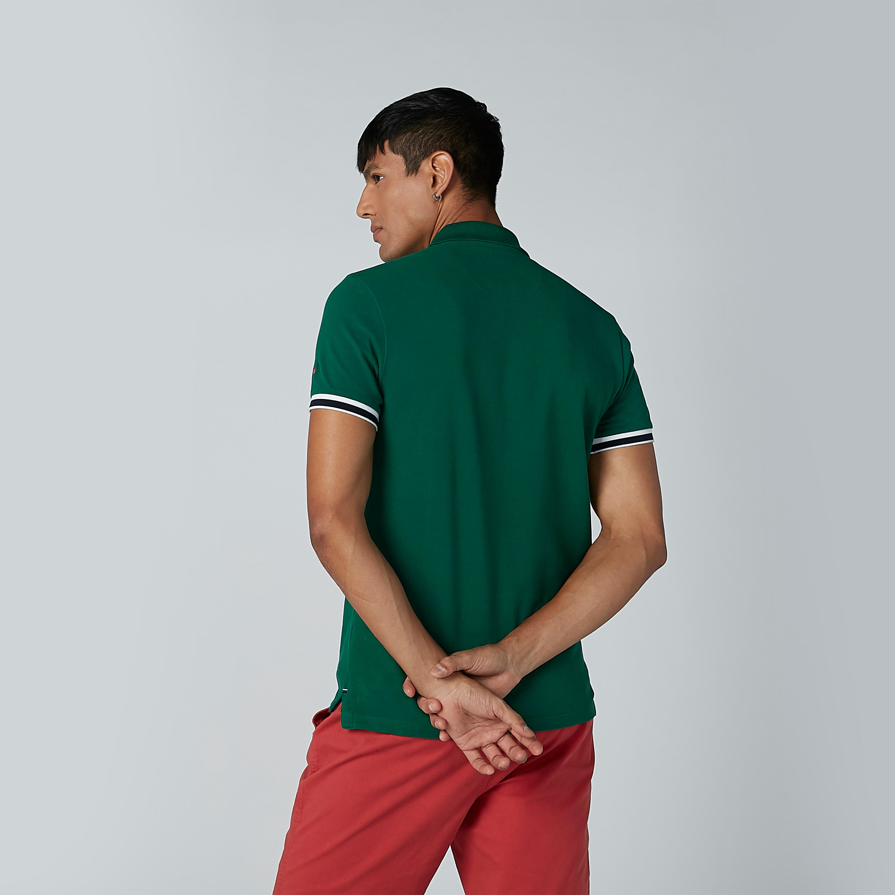 تيشيرت بياقة بولو وأكمام قصيرة بيينج هيومان-men-clothing-tshirtsandpolos-polos-image-4