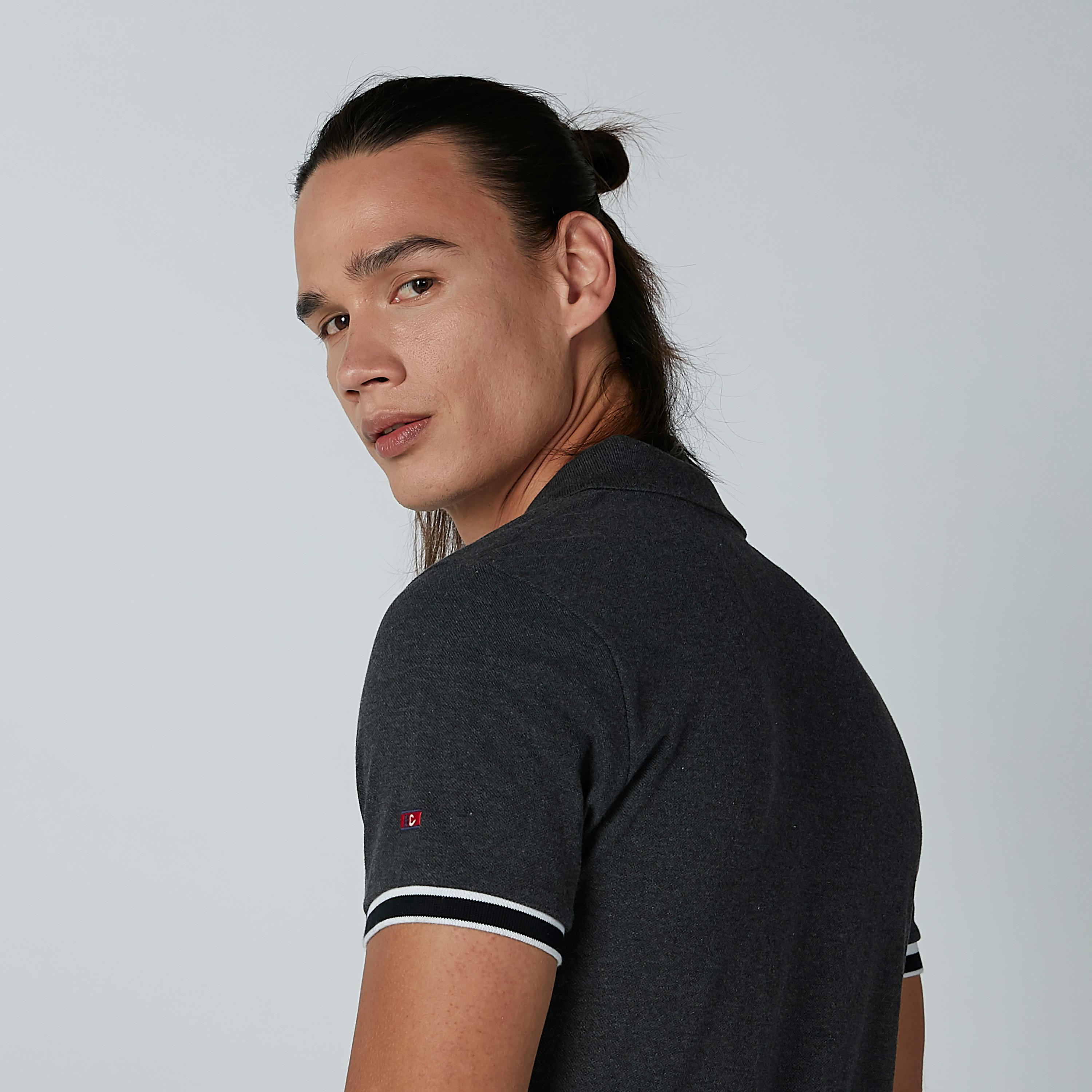 تيشيرت سادة بياقة بولو وأكمام قصيرة من بيينج هيومان-men-clothing-tshirtsandpolos-polos-image-4