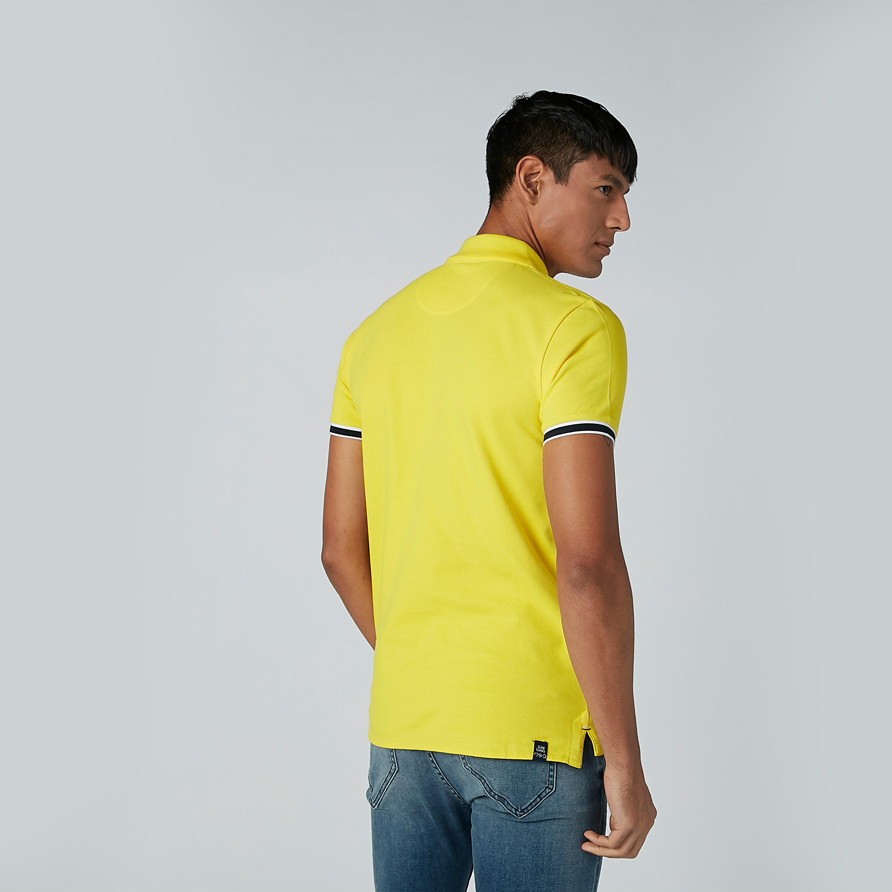 Being Human T-shirt with Polo Neck and Short Sleeves-men-clothing-tshirtsandpolos-polos-image-4