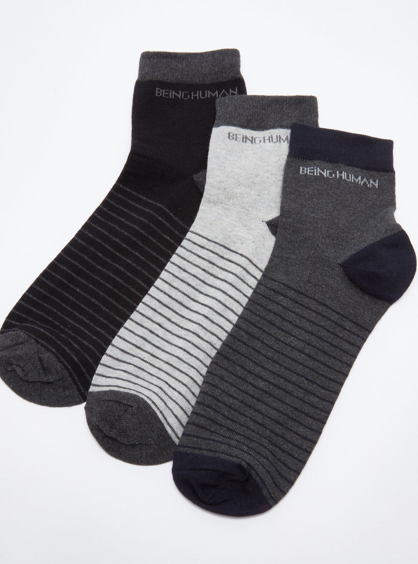 جوارب بطول الكاحل من بيينج هيومان - طقم من 3 أزواج-men-socks-image-2
