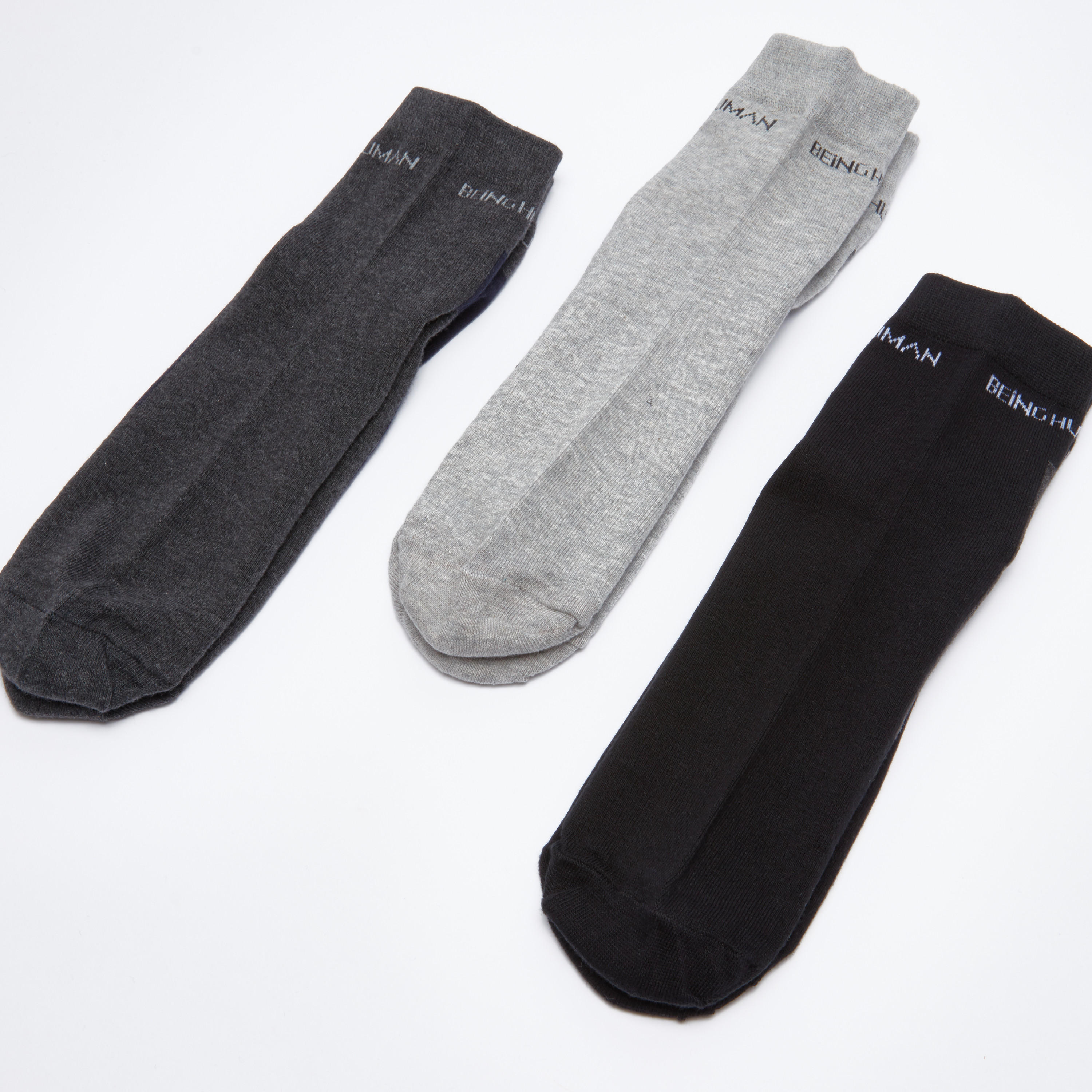 جوارب بطول الكاحل من بيينج هيومان - طقم من 3 أزواج-men-socks-image-1