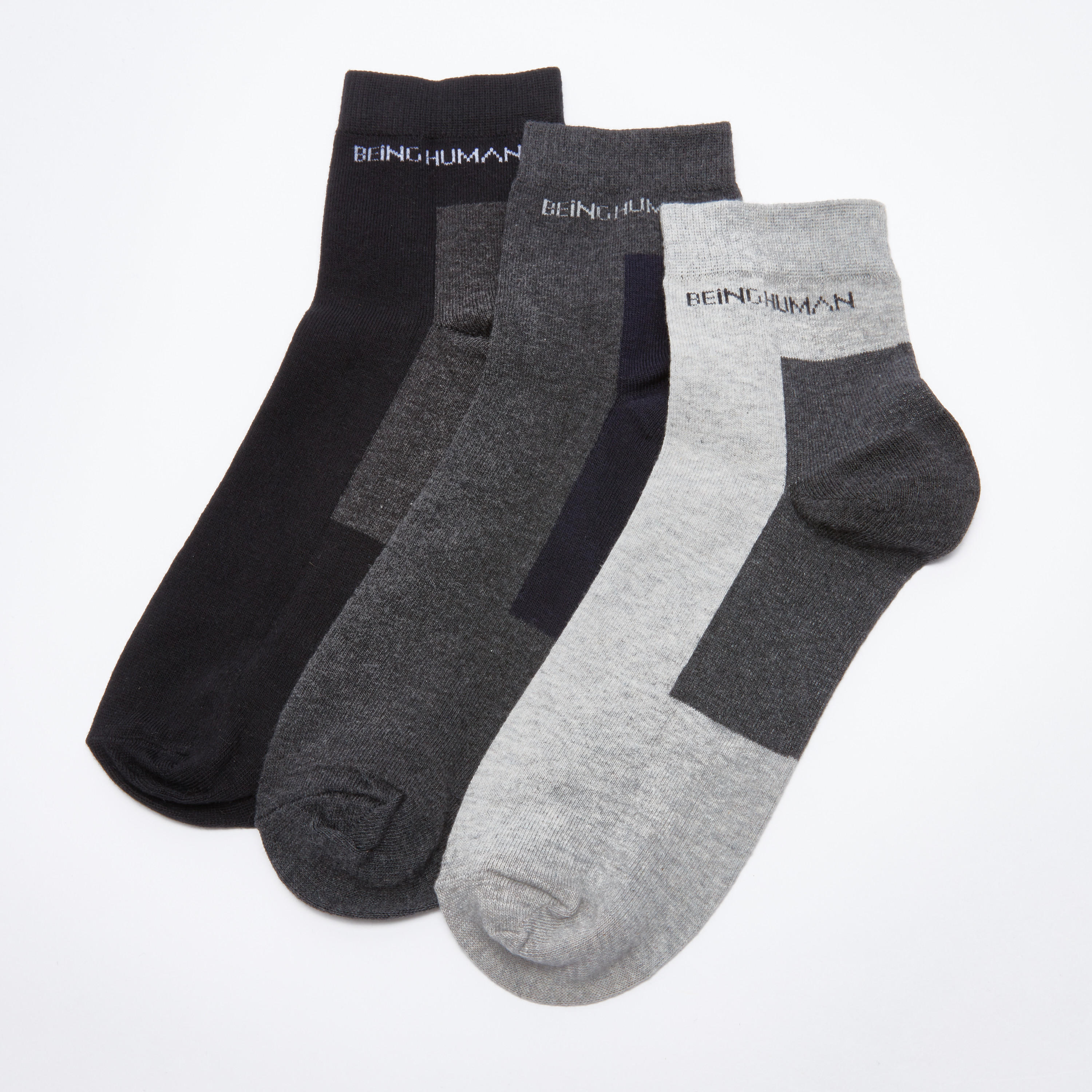 جوارب بطول الكاحل من بيينج هيومان - طقم من 3 أزواج-men-socks-image-2