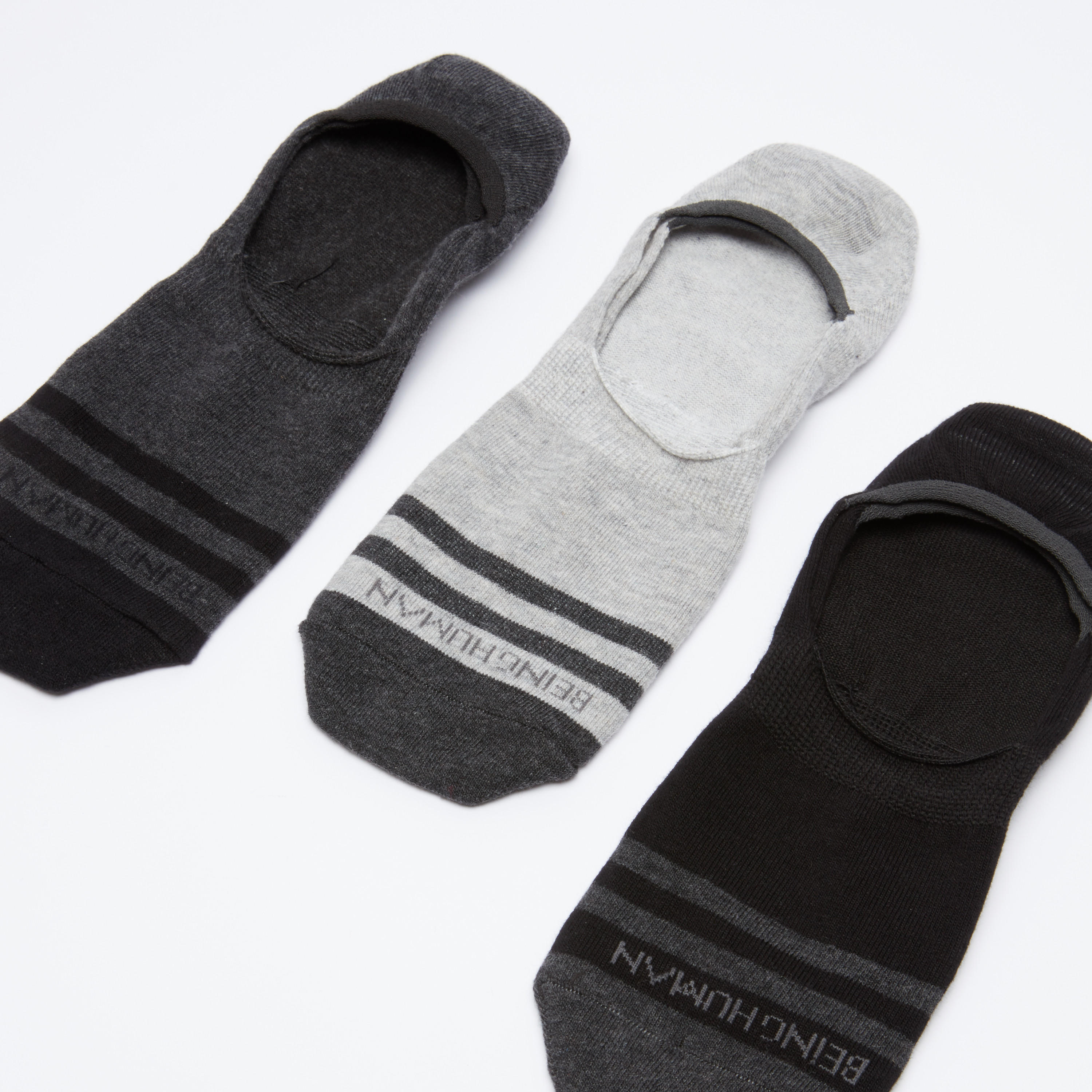 جوارب غير مرئية مقلّمة من بيينج هيومان - طقم من 3 أزواج-men-socks-image-3