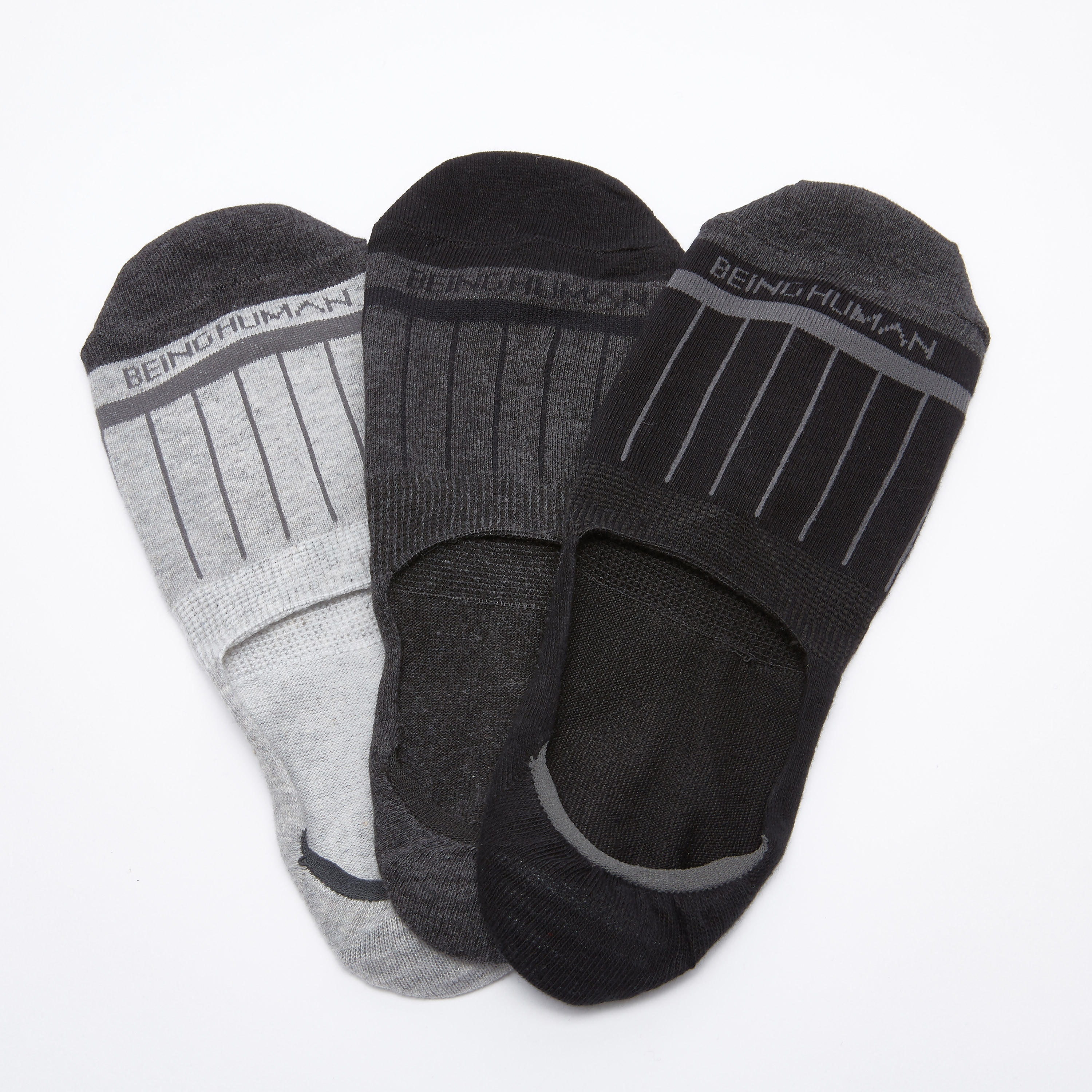 جوارب غير مرئية مقلّمة من بيينج هيومان - طقم من 3 أزواج-men-socks-image-3
