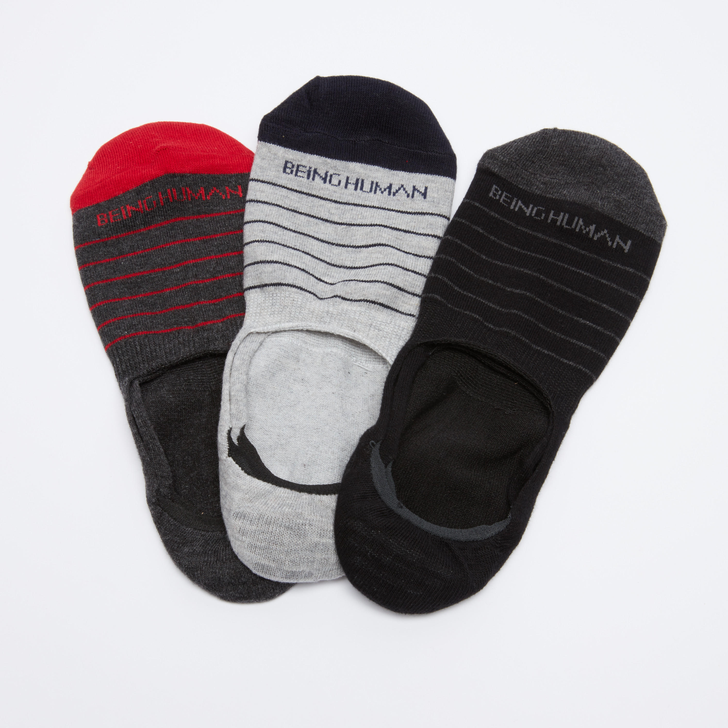 جوارب غير مرئية متنوعة من بيينج هيومان - طقم من 3 أزواج-men-socks-image-2