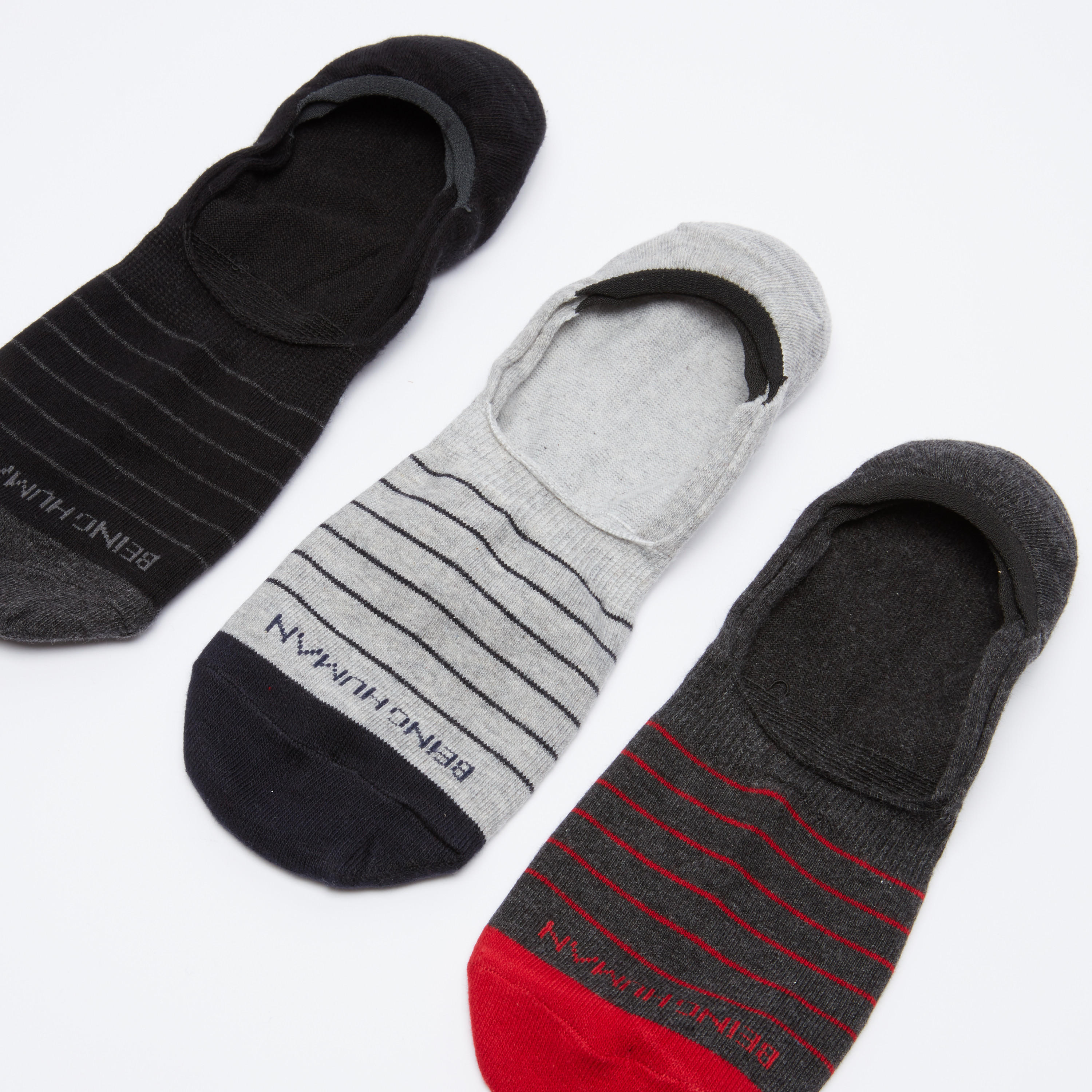 جوارب غير مرئية متنوعة من بيينج هيومان - طقم من 3 أزواج-men-socks-image-3