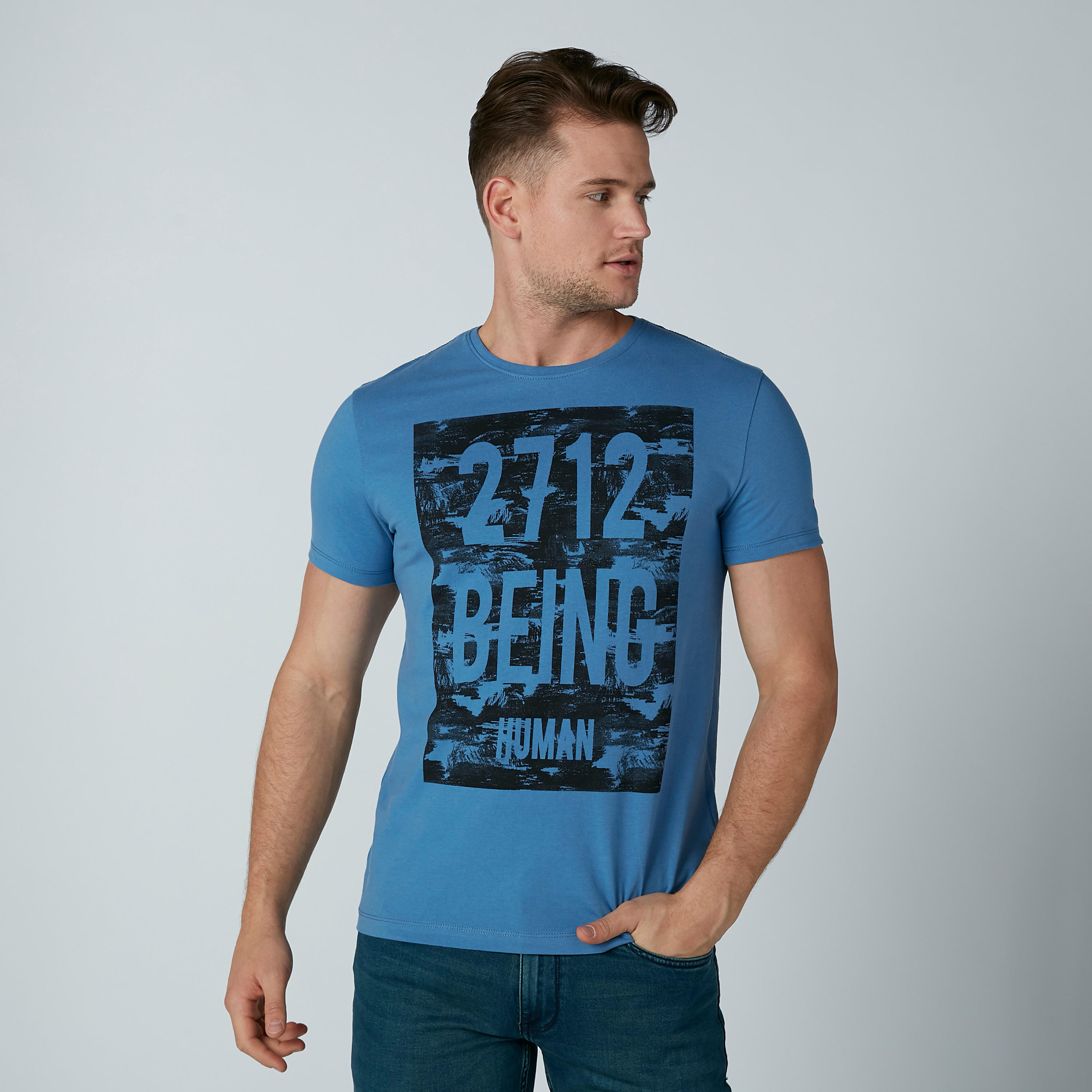 Being Human Printed T-shirt with Short Sleeves-men-clothing-tshirtsandpolos-tshirts-image-1