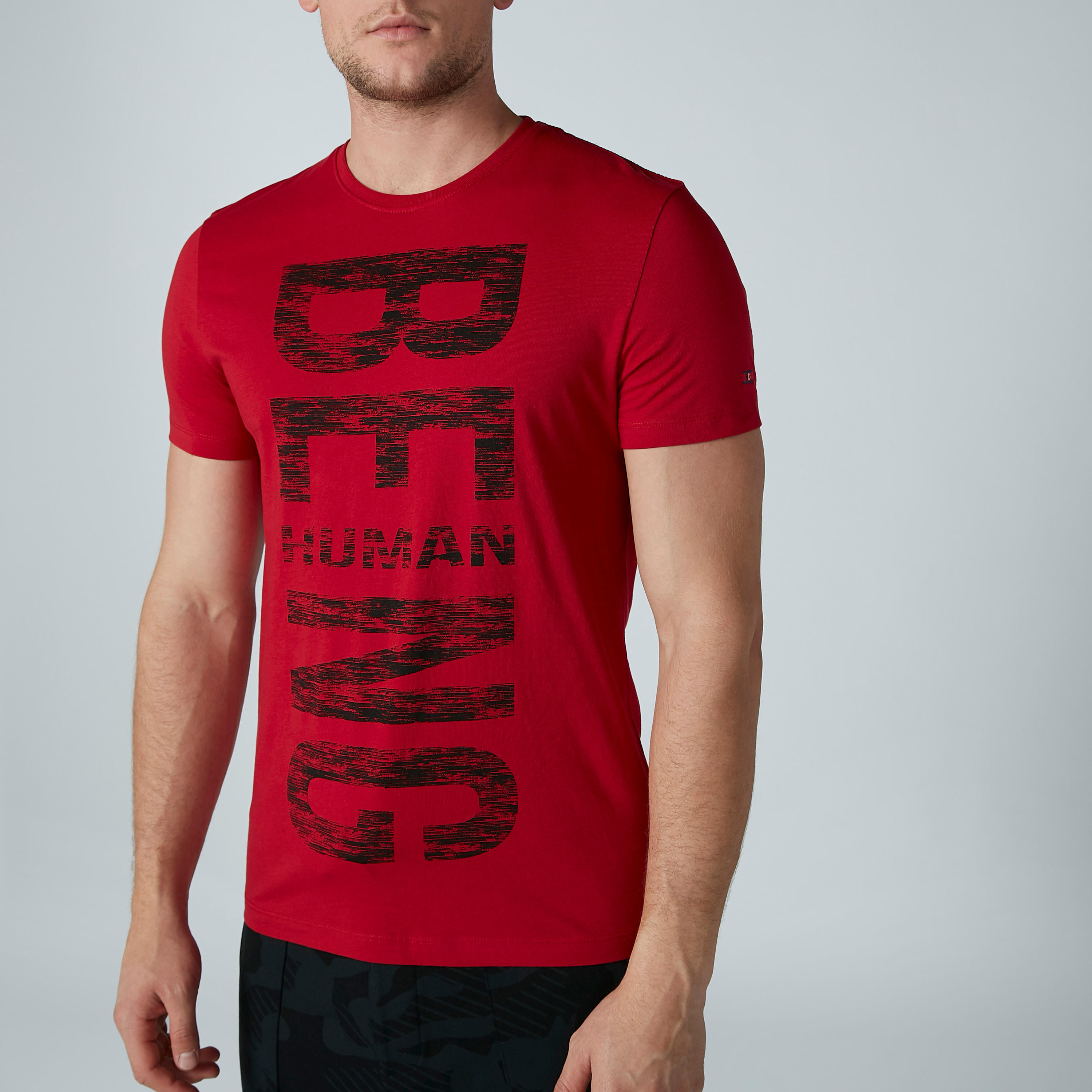 تيشيرت بياقة مستديرة وطبعات بيينج هيومان-men-clothing-tshirtsandpolos-tshirts-image-3