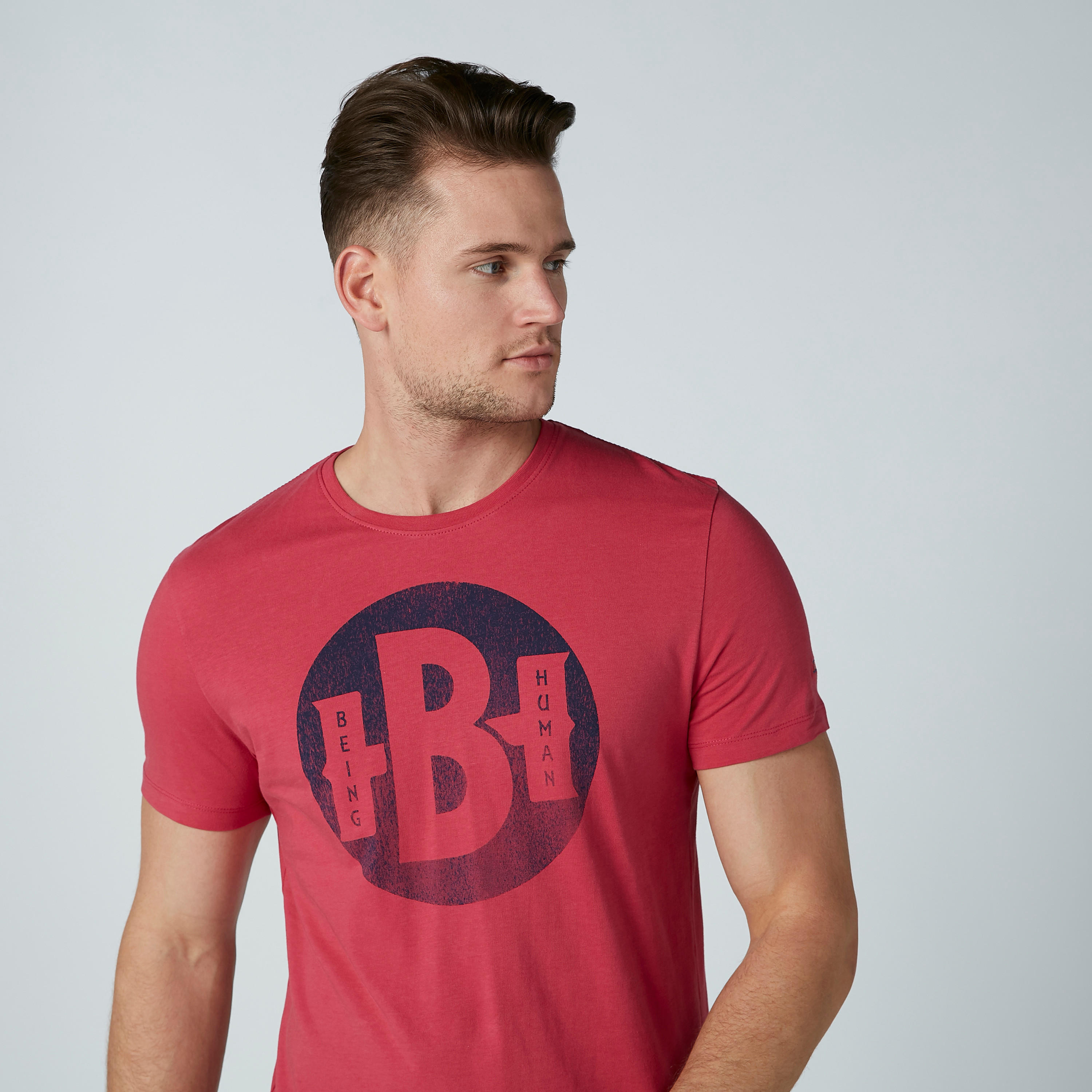 تيشيرت بأكمام قصيرة وطبعات بيينج هيومان-men-clothing-tshirtsandpolos-tshirts-image-2