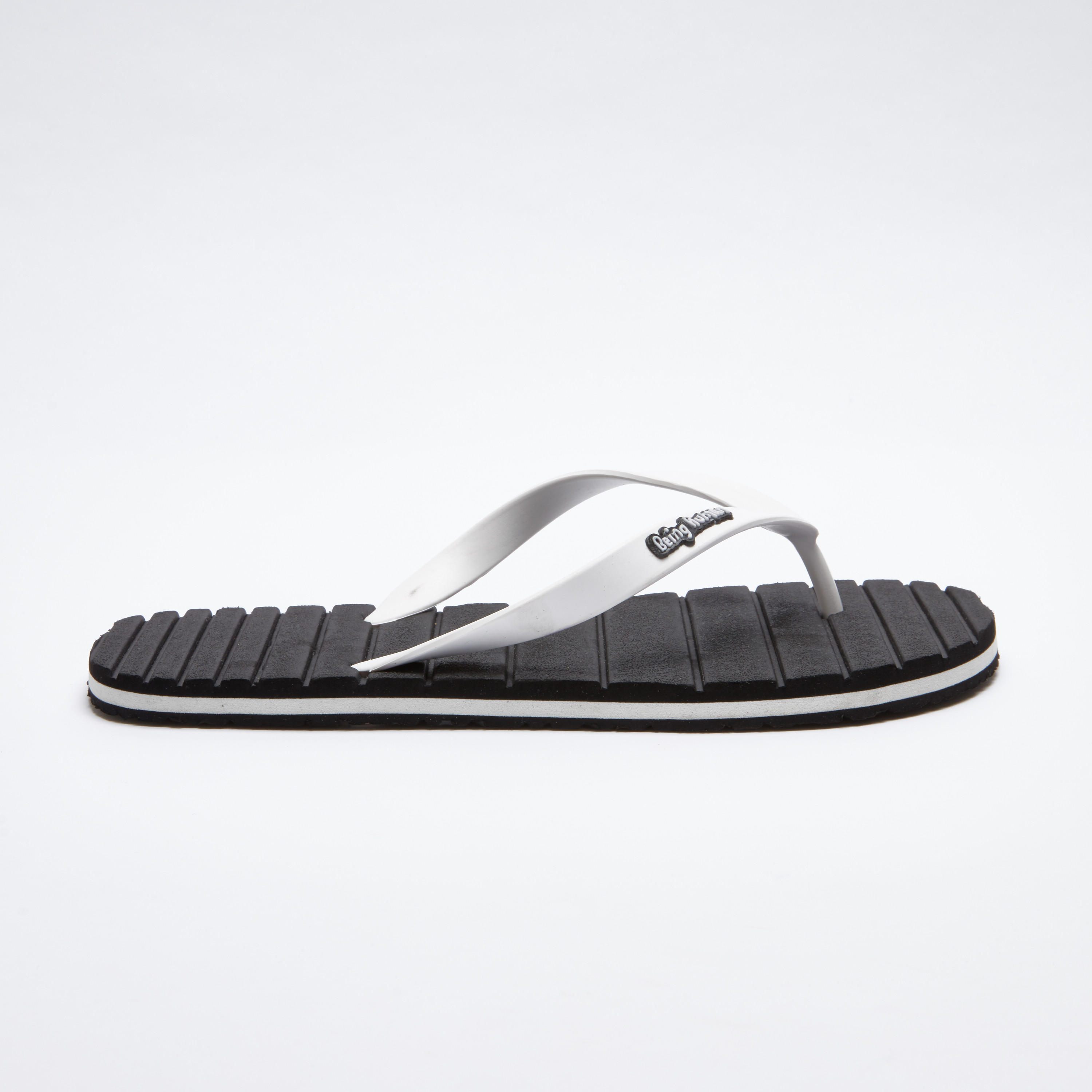 شبشب فليب فلوب ببطانة قدم وأحزمة بتفاصيل الشعار من بيينج هيومان-men-shoes-flipflopsandslides-image-2