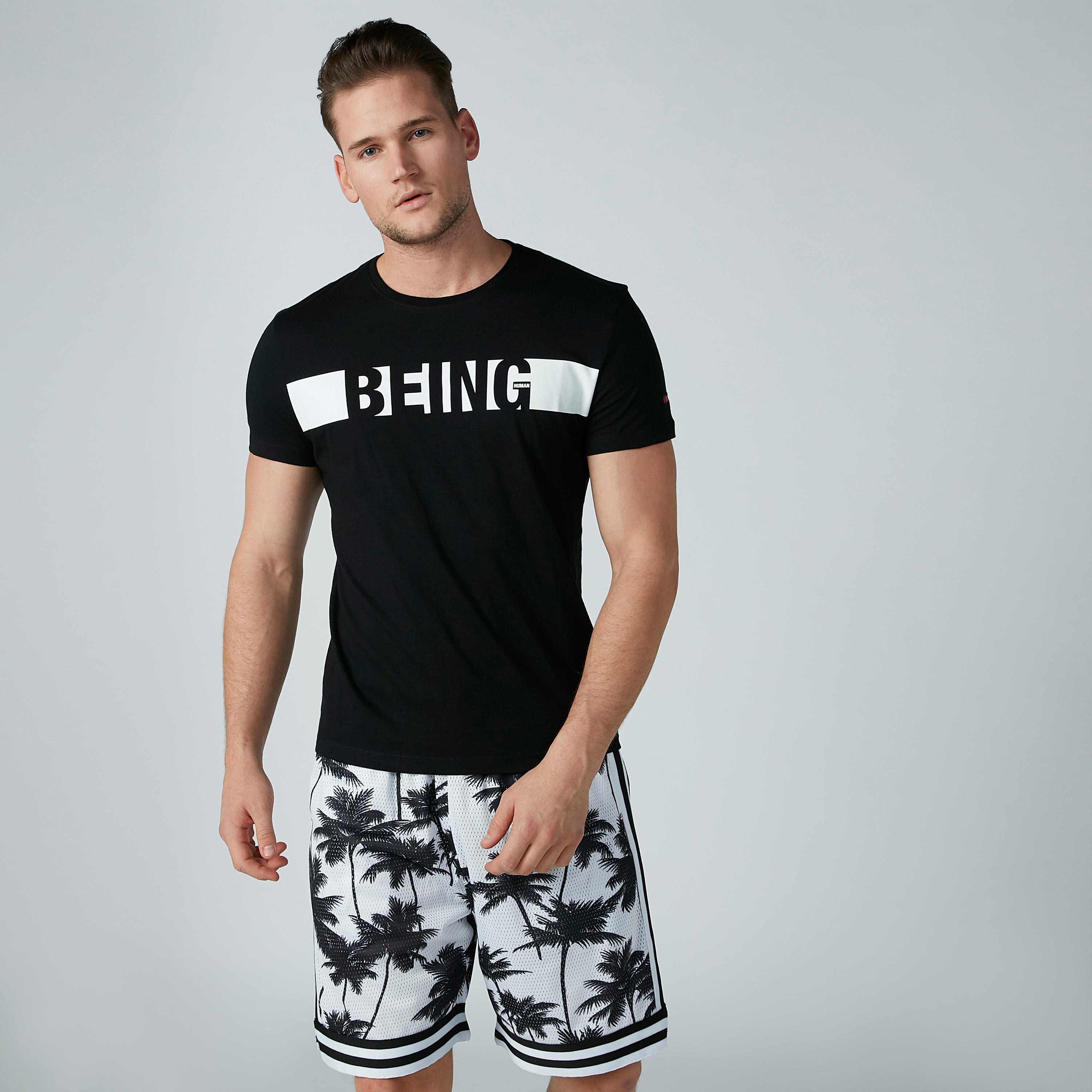 Being Human Printed Crew Neck T-shirt with Short Sleeves-men-clothing-tshirtsandpolos-tshirts-image-1