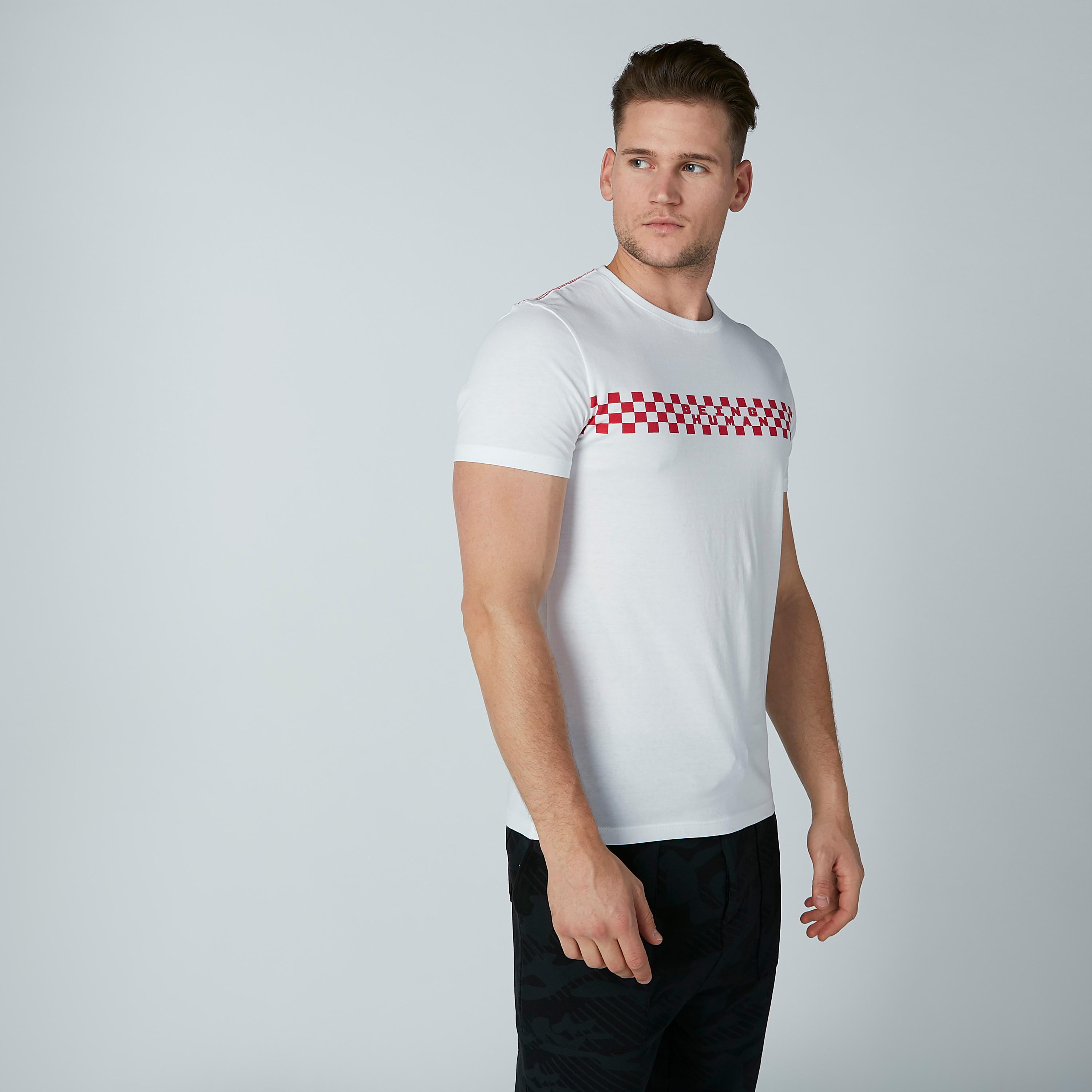 تيشيرت بأكمام قصيرة وطبعات بيينج هيومان-men-clothing-tshirtsandpolos-tshirts-image-1