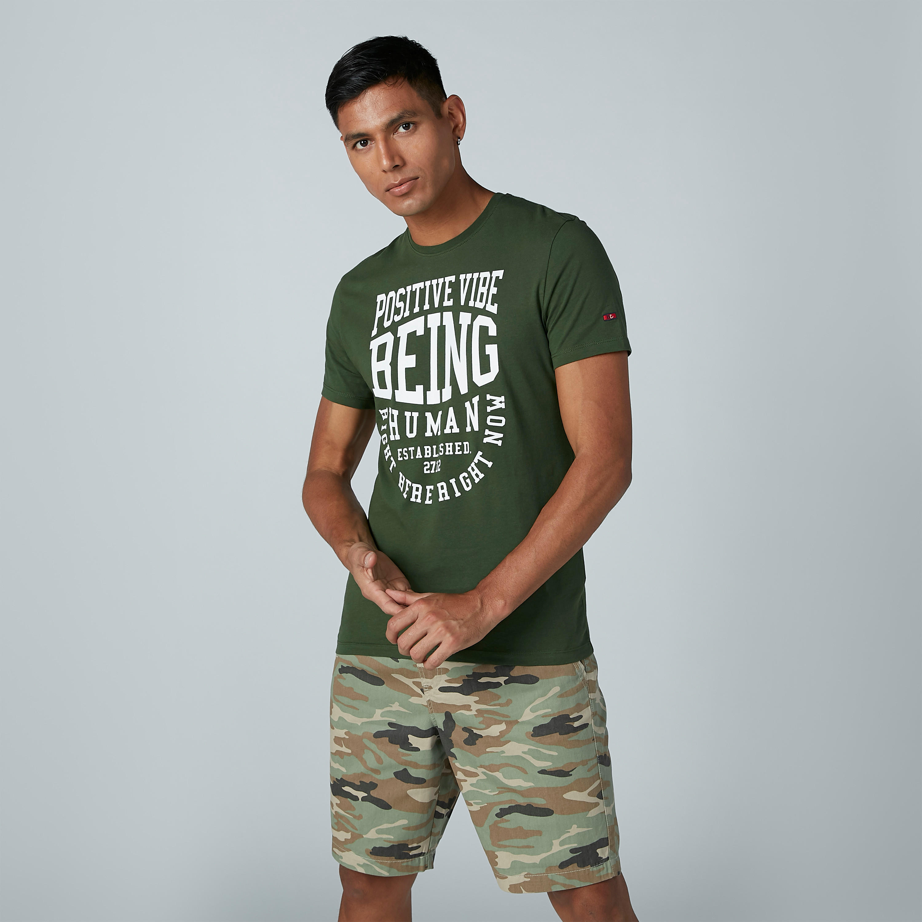Being Human Printed T-Shirt with Short Sleeves-men-clothing-tshirtsandpolos-tshirts-image-1