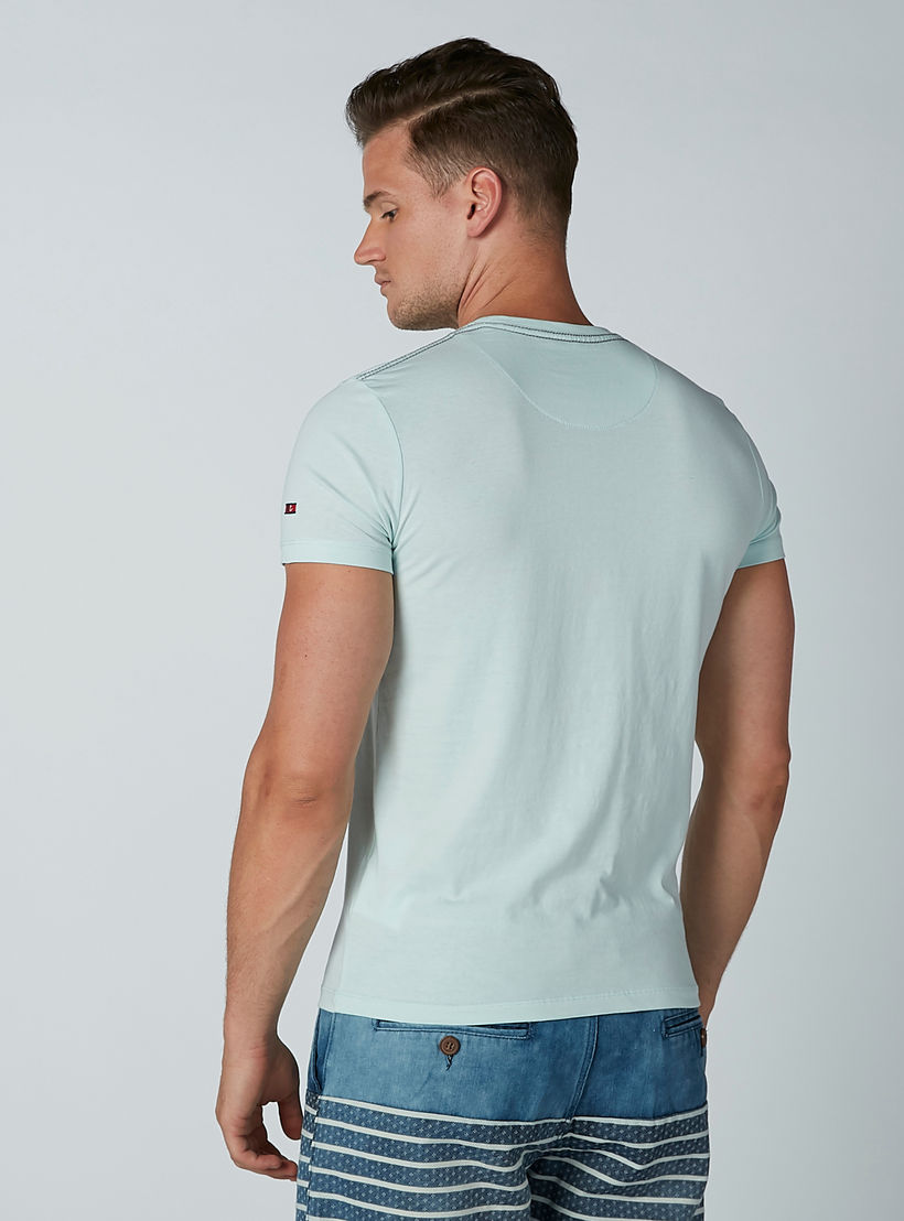 تيشيرت بياقة مستديرة وأكمام قصيرة وطبعات بيينج هيومان-men-clothing-tshirtsandpolos-tshirts-image-4