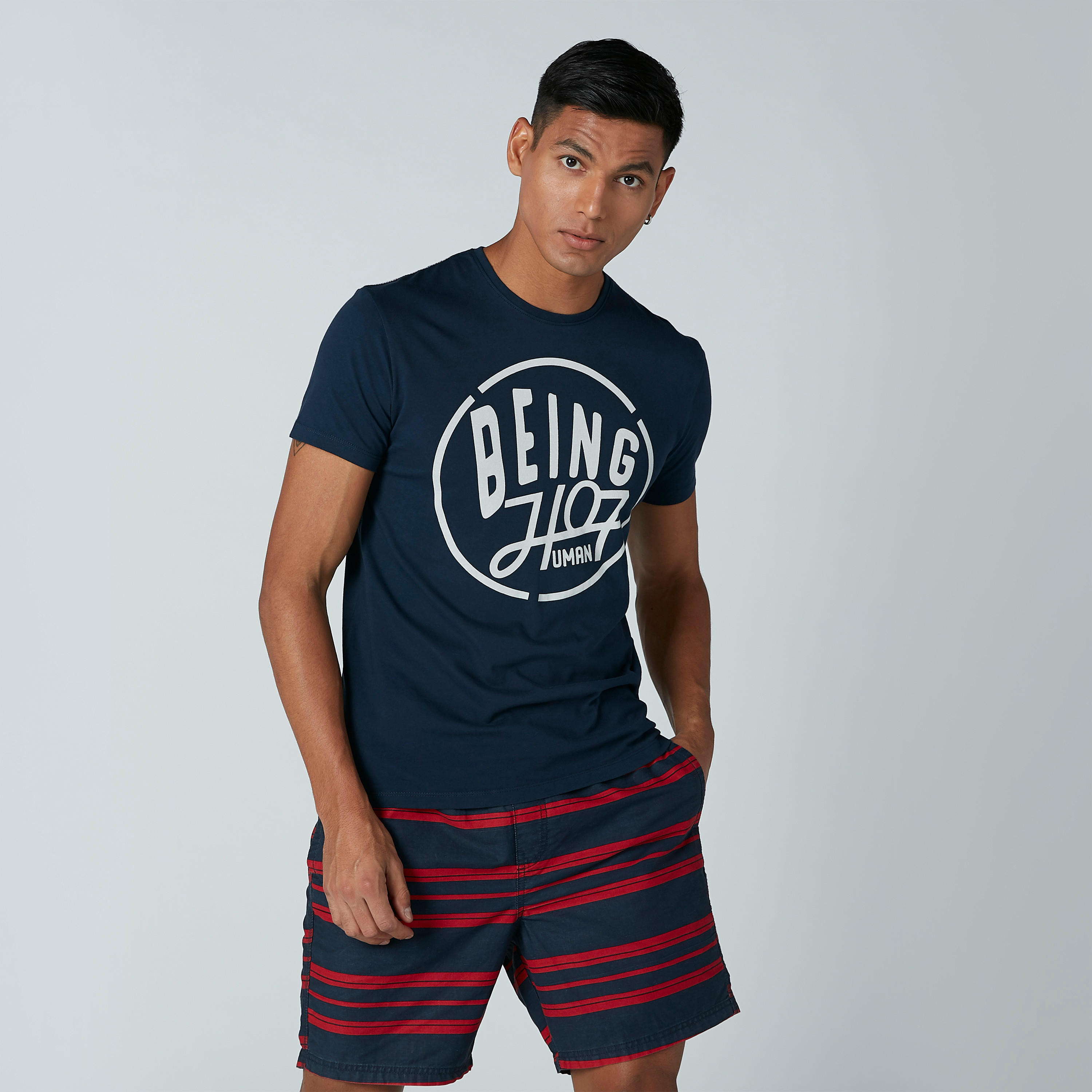 Being Human Printed Casual T-Shirt with Round Neck and Short Sleeves-men-clothing-tshirtsandpolos-tshirts-image-1