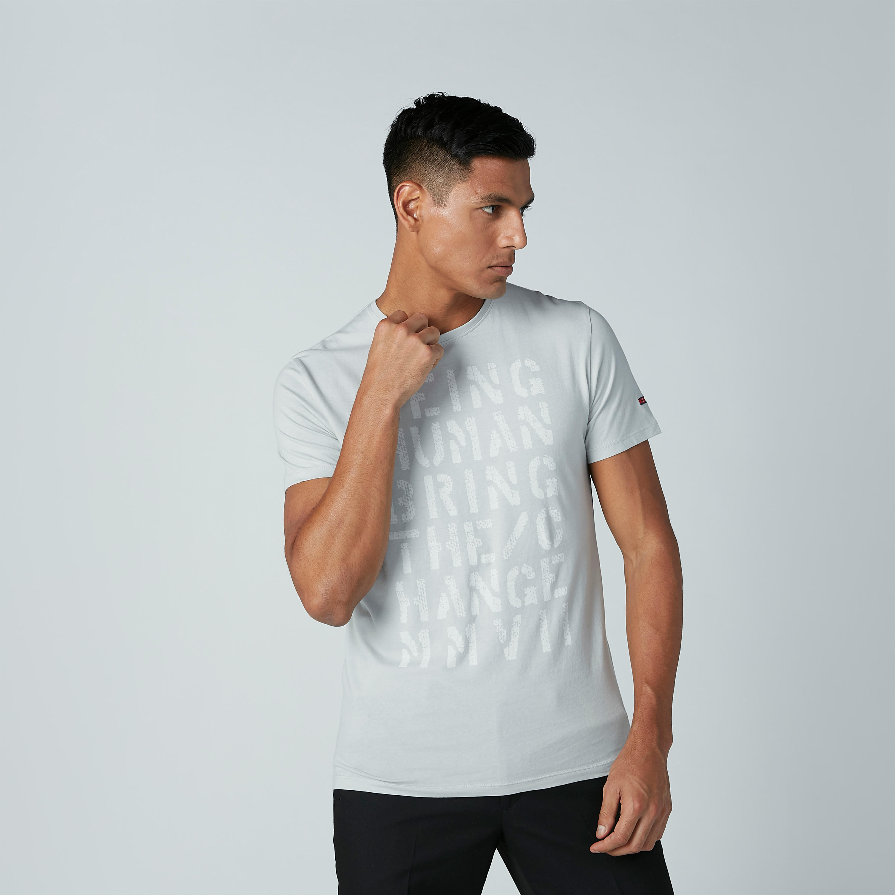 تيشيرت بأكمام قصيرة وطبعات بيينج هيومان-men-clothing-tshirtsandpolos-tshirts-image-1
