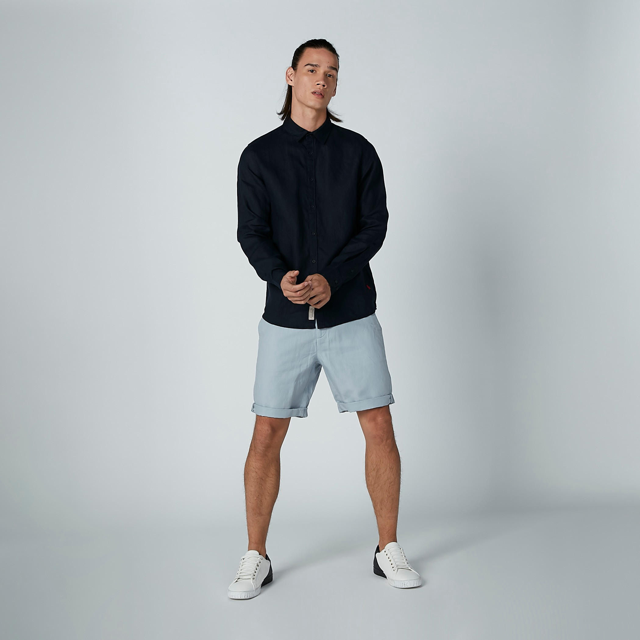 Being Human Solid Shirt with Long Sleeves-men-clothing-shirts-image-1