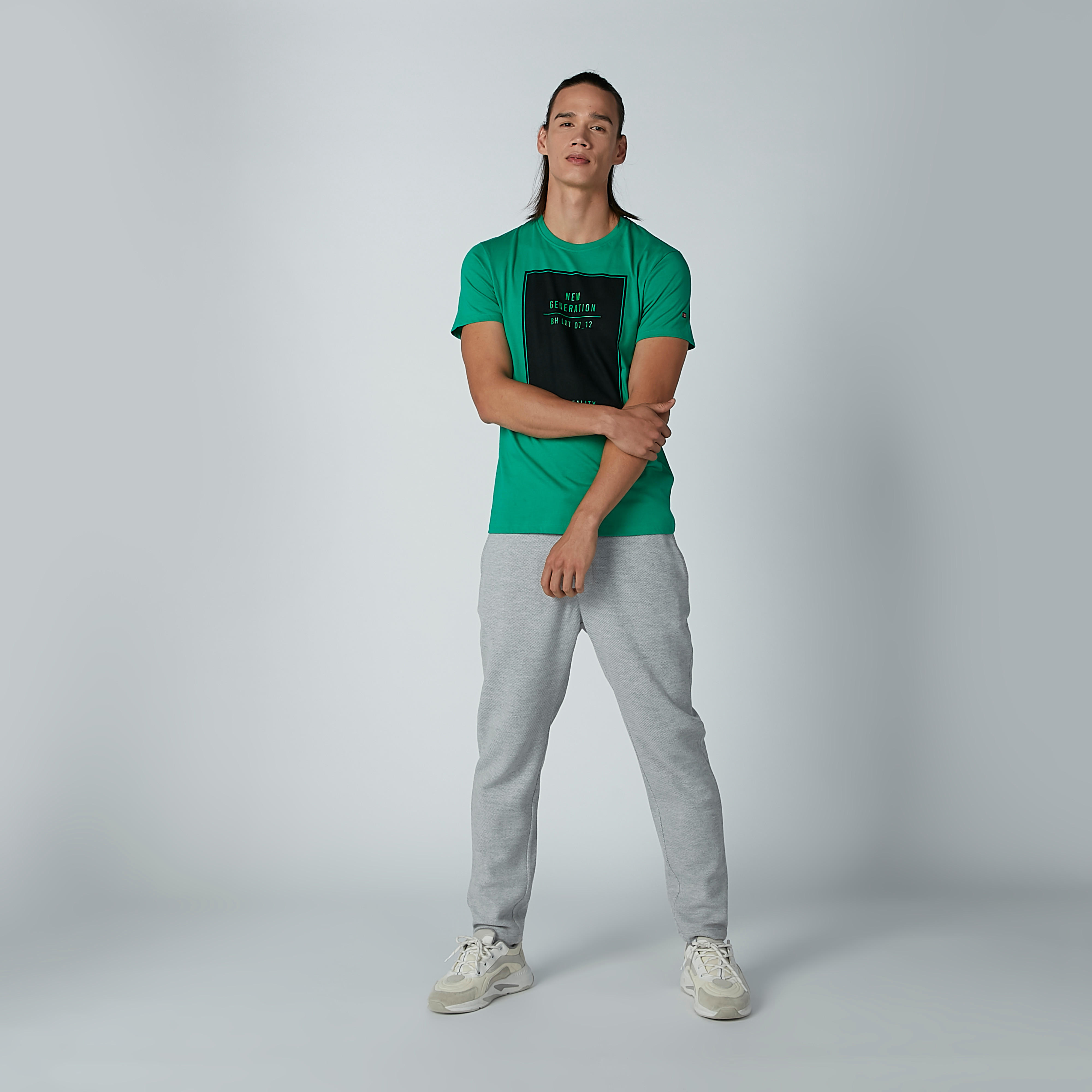 تيشيرت بأكمام قصيرة وطبعات بيينج هيومان-men-clothing-tshirtsandpolos-tshirts-image-1