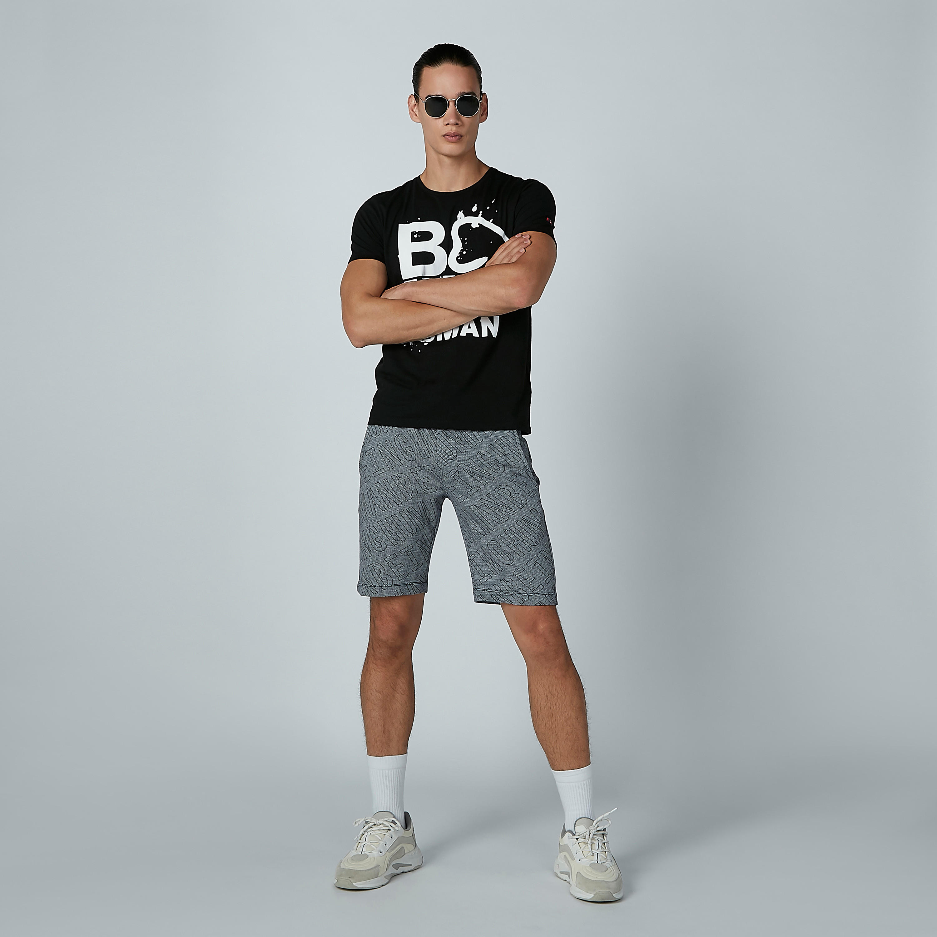 تيشيرت بأكمام قصيرة وطبعات بيينج هيومان-men-clothing-tshirtsandpolos-tshirts-image-2