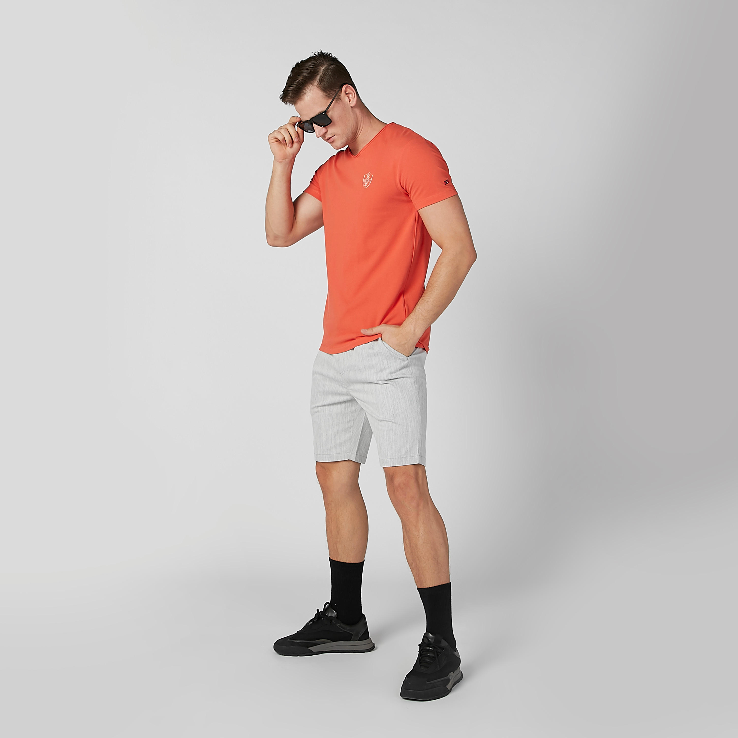 Being Human Plain Round Neck T-shirt with Short Sleeves-men-clothing-tshirtsandpolos-tshirts-image-2