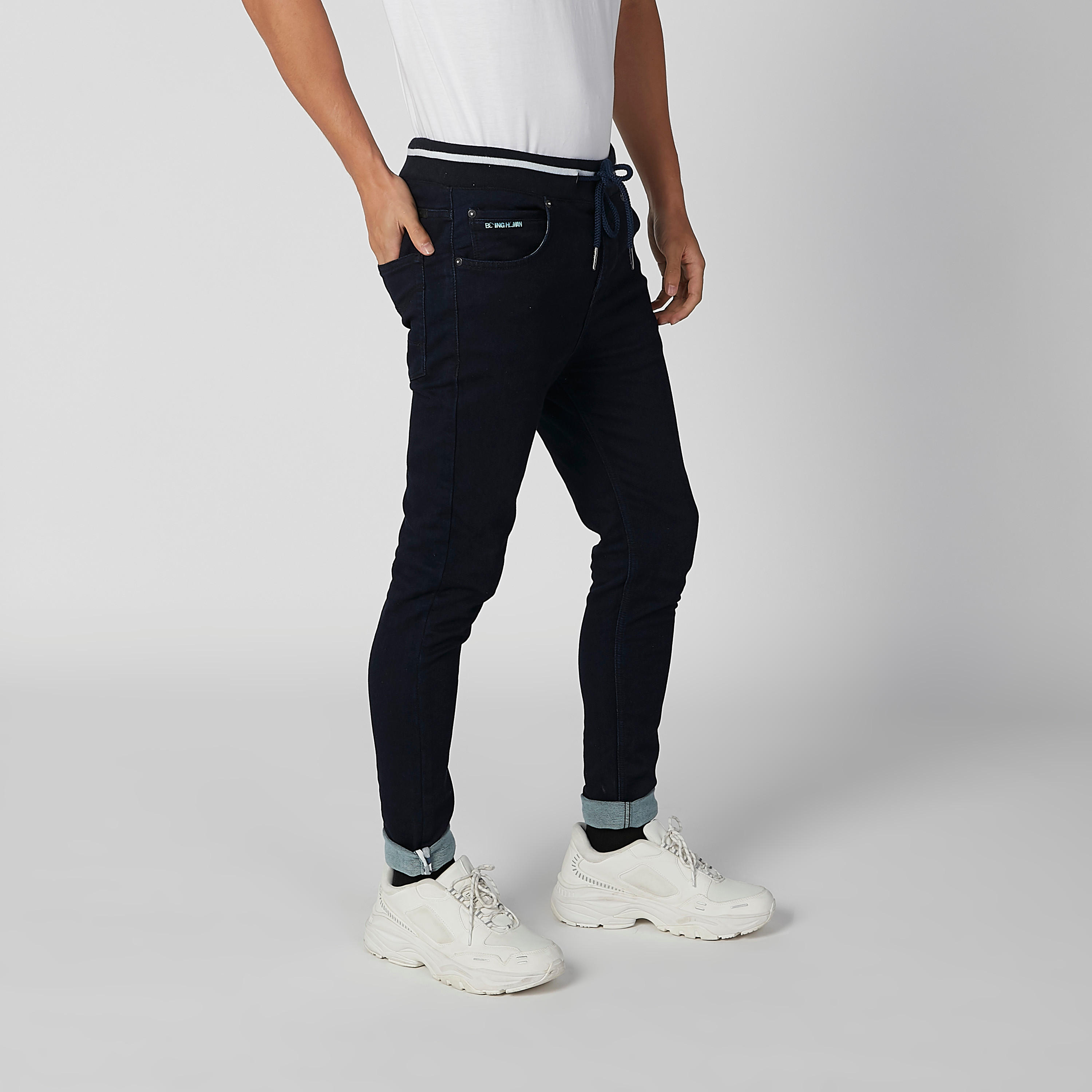بنطلون جينز برباط وجيوب من بيينج هيومان-men-clothing-bottoms-jeans-image-1
