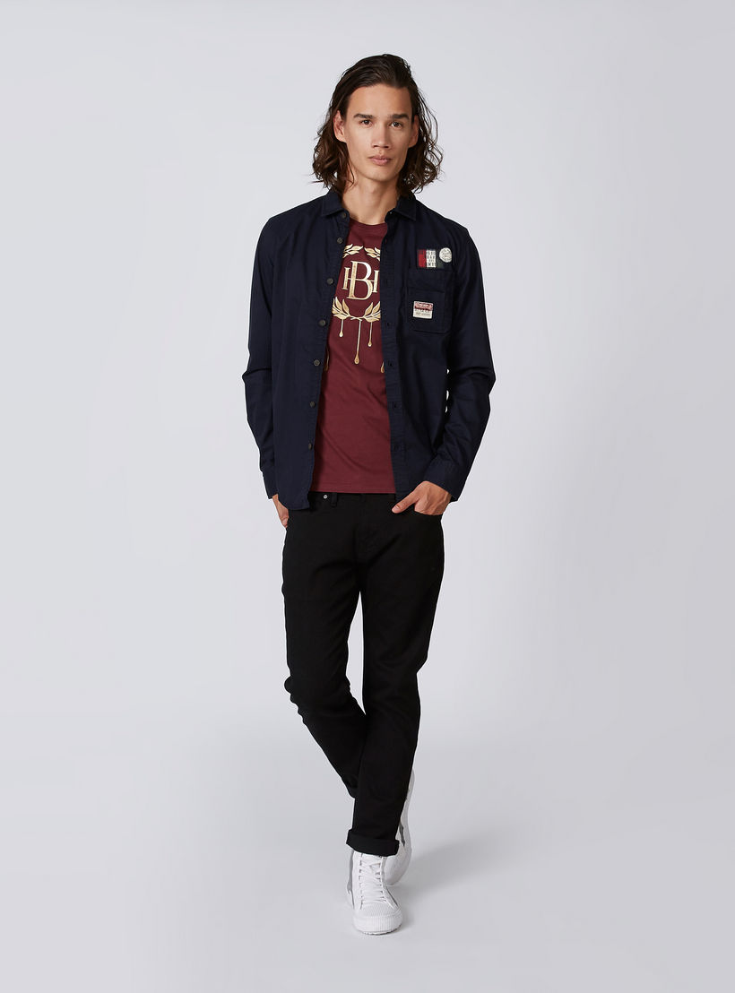 قميص بأكمام طويلة وطبعات بيينج هيومان-men-clothing-shirts-image-4