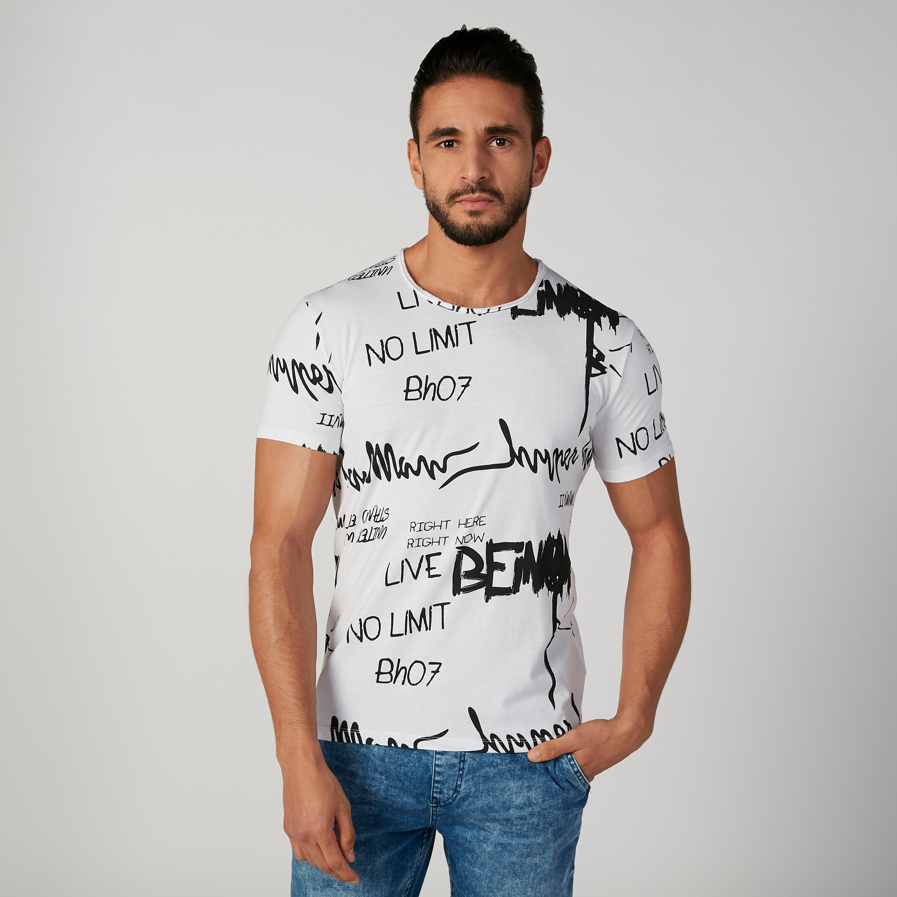 Being Human Printed Crew Neck T-shirt with Short Sleeves-men-clothing-tshirtsandpolos-tshirts-image-1