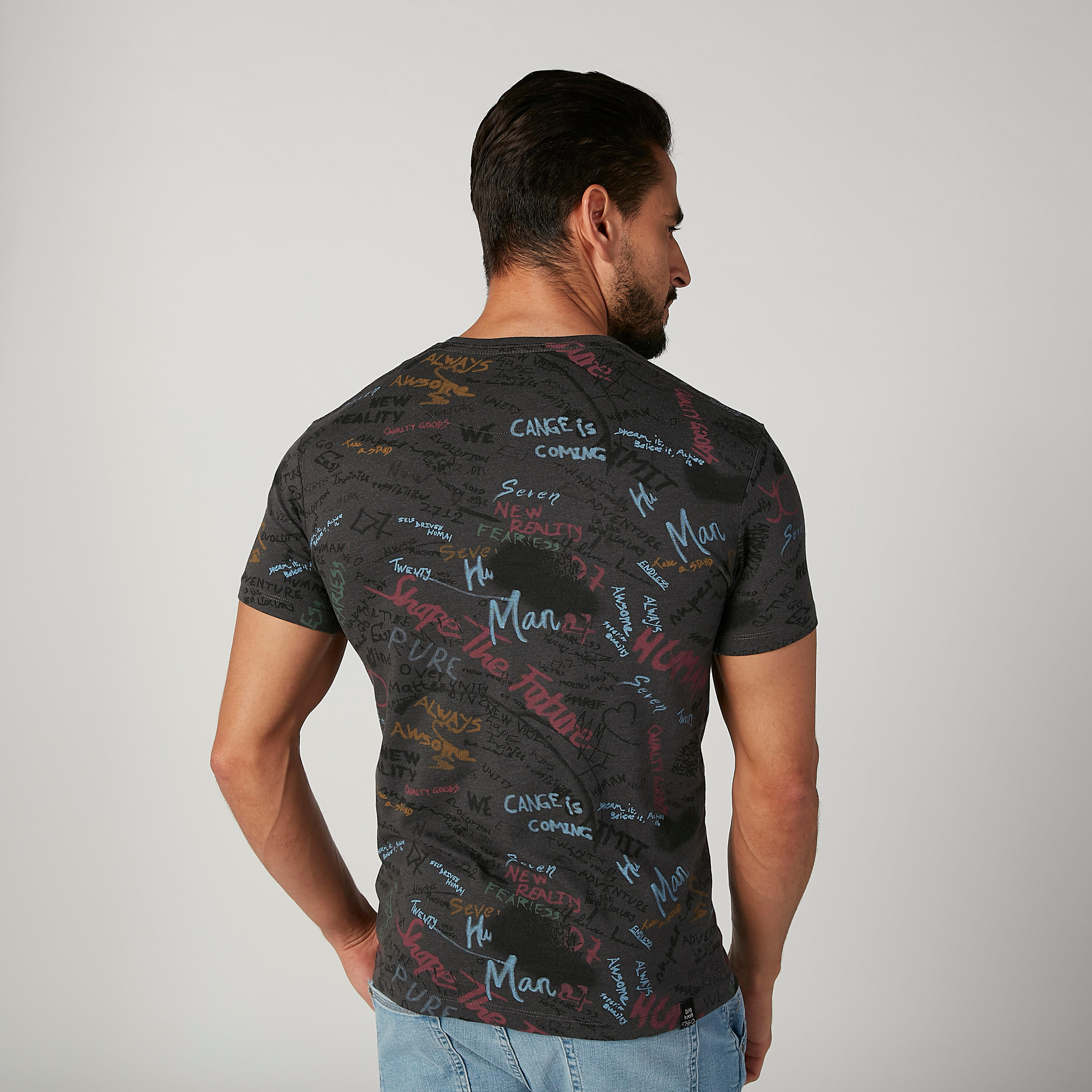Being Human Printed Crew Neck T-shirt with Short Sleeves-men-clothing-tshirtsandpolos-tshirts-image-2