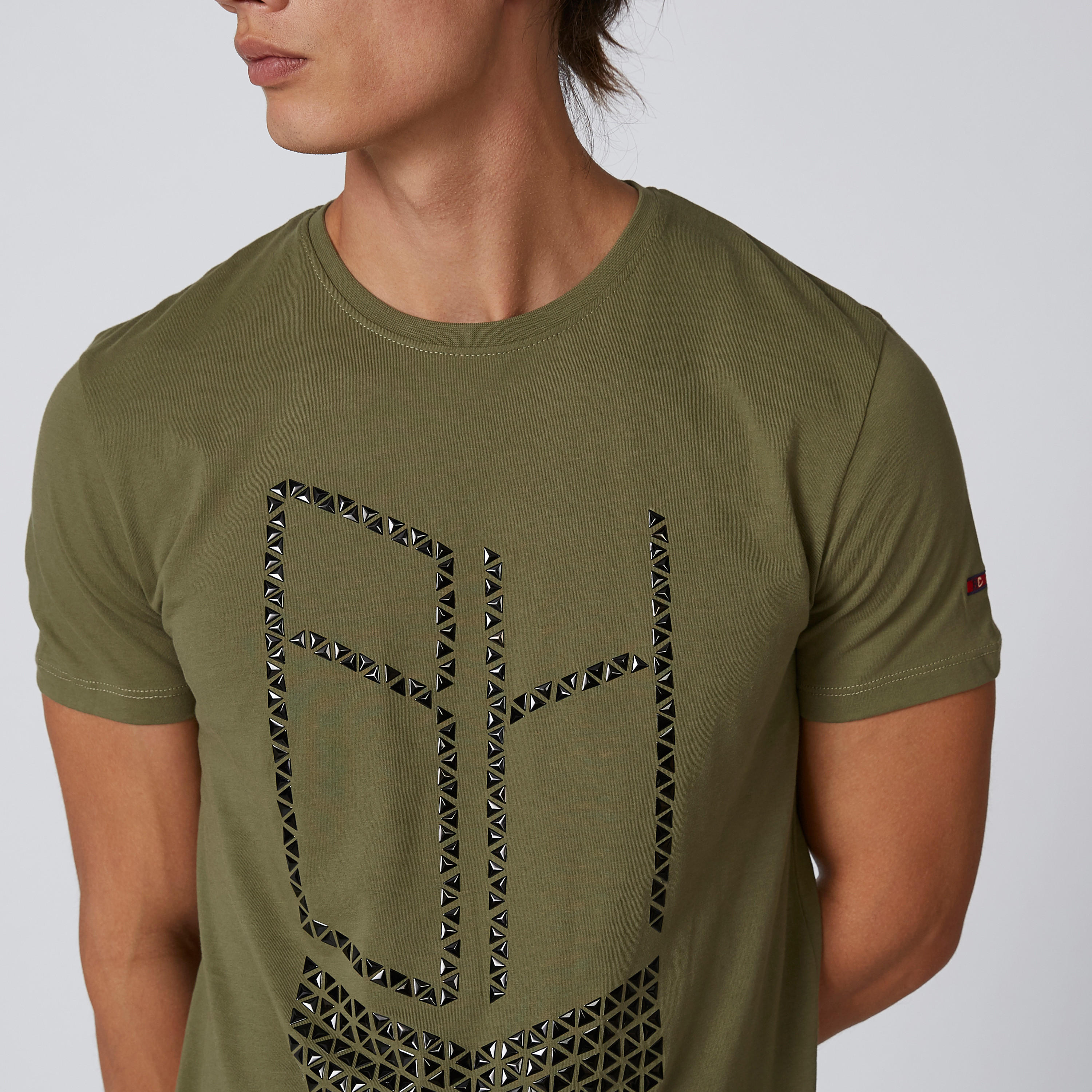 Being Human Embellished T-shirt with Round Neck and Short Sleeves-men-clothing-tshirtsandpolos-tshirts-image-3