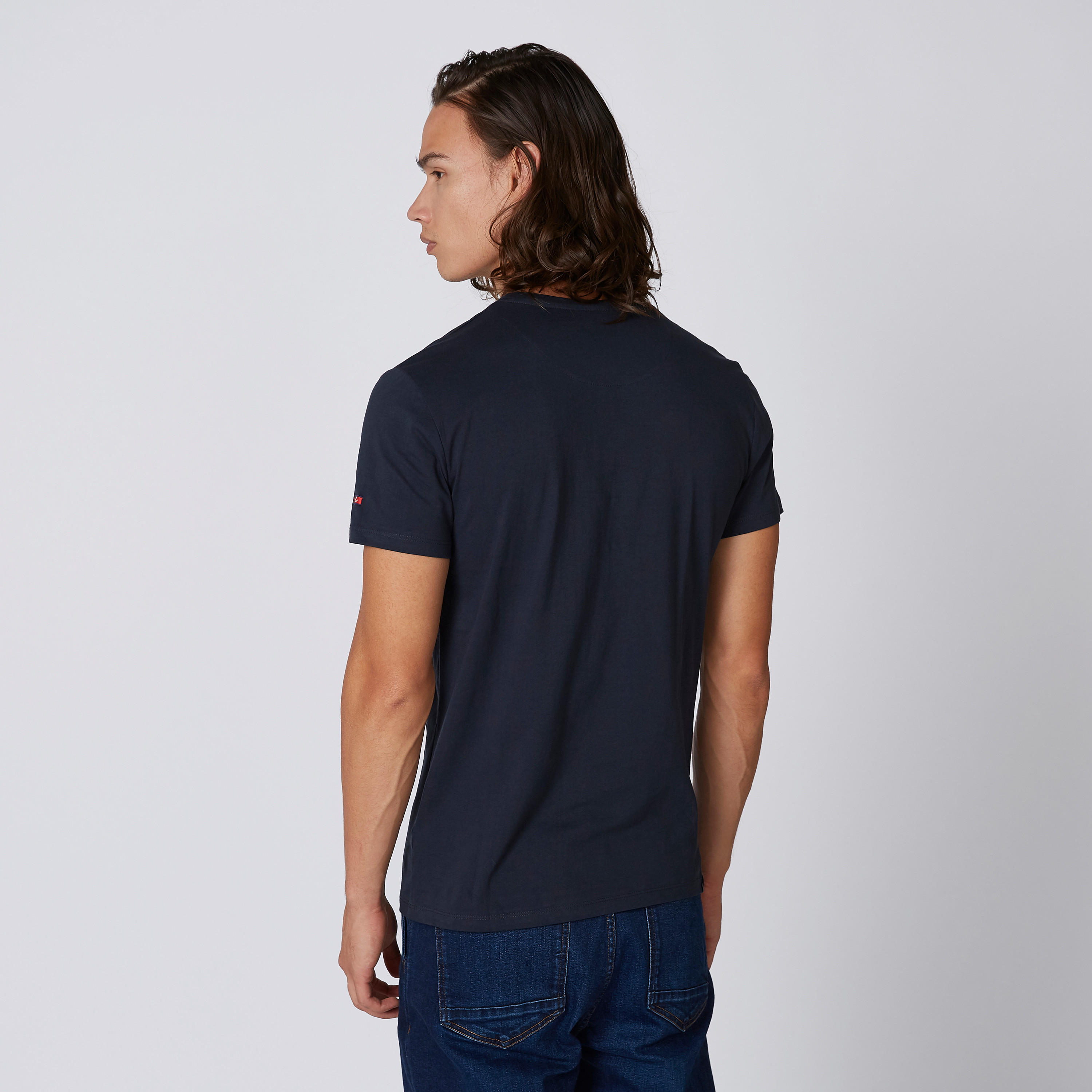 تيشيرت بياقة مستديرة وأكمام قصيرة وطبعات بيينج هيومان-men-clothing-tshirtsandpolos-tshirts-image-2