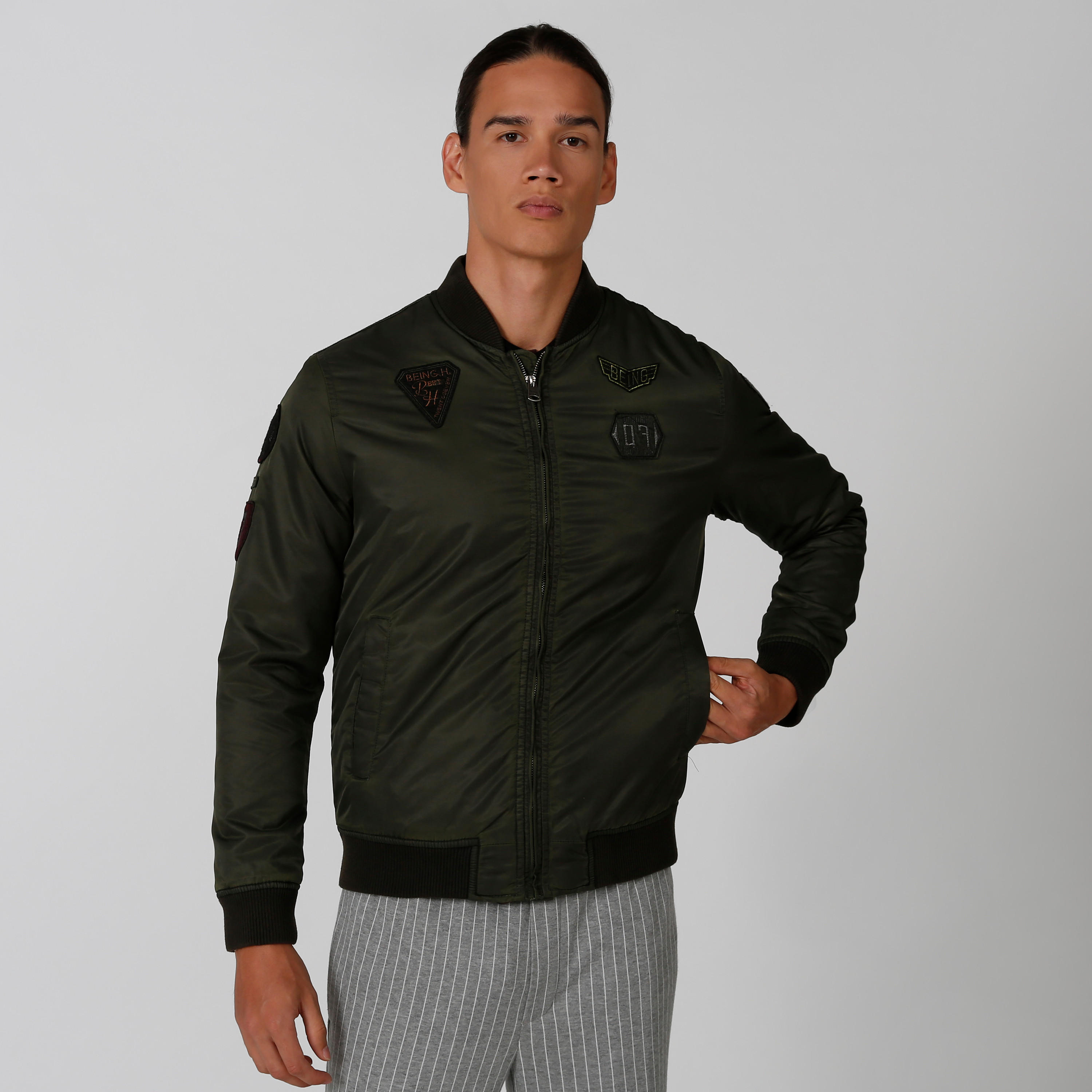 جاكيت بومبر بتزيينات من بيينج هيومان-men-clothing-jacketsandblazers-jackets-image-5