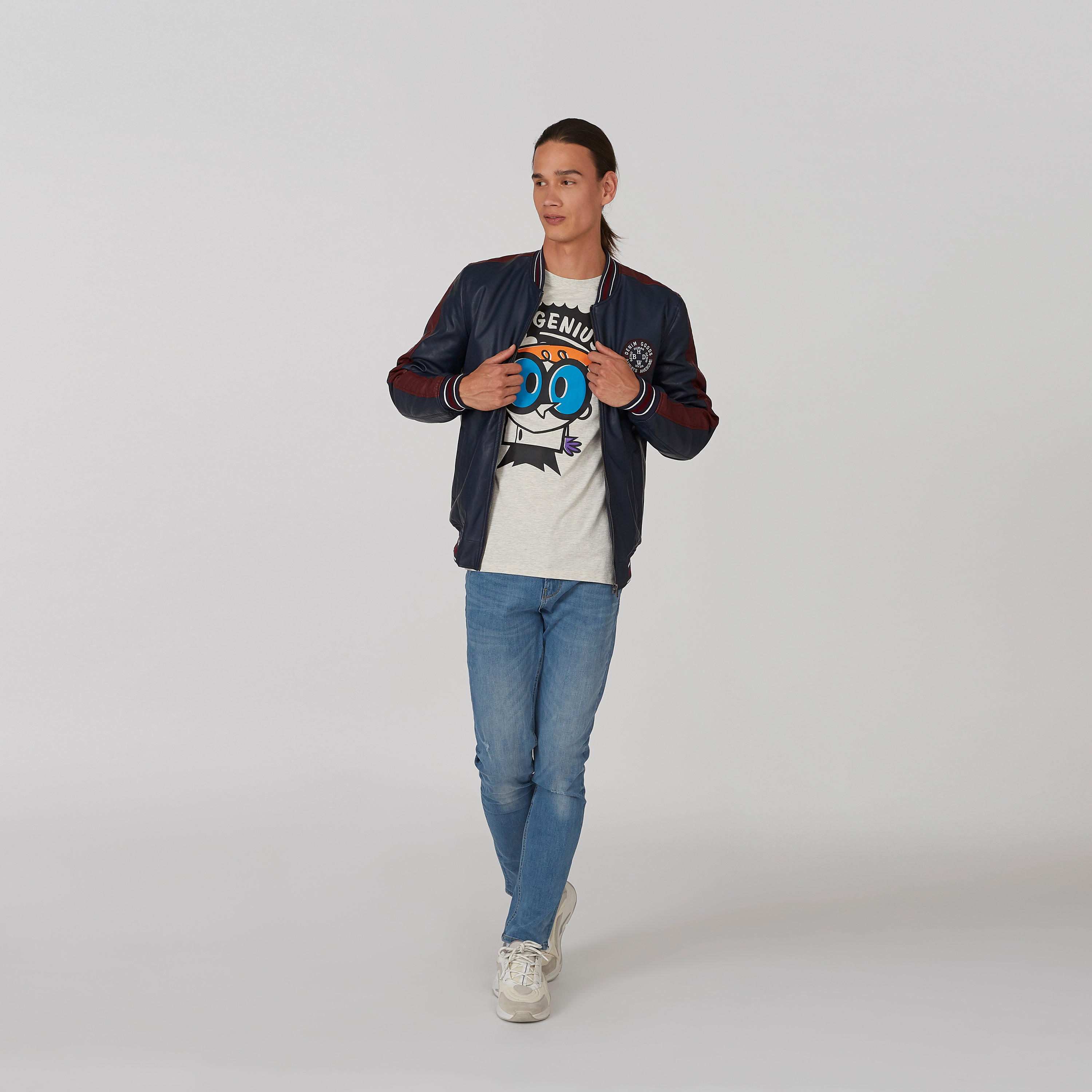 Being Human Applique Detail Bomber Jacket with Pockets Detail-men-clothing-jacketsandblazers-jackets-image-1