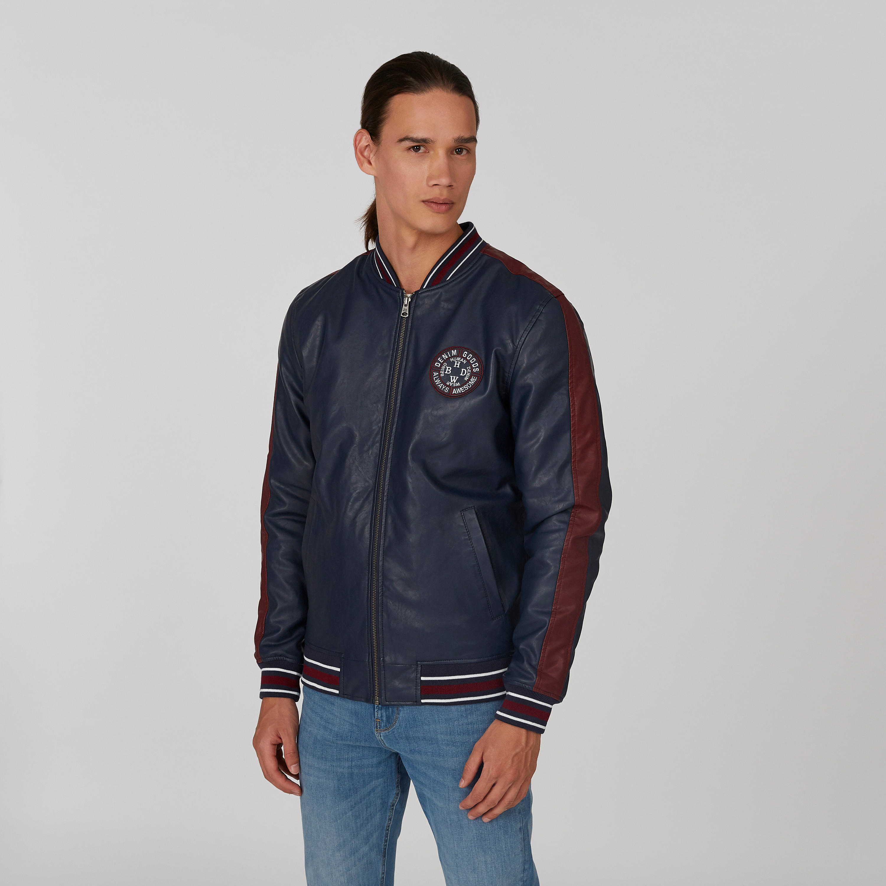 Being Human Applique Detail Bomber Jacket with Pockets Detail-men-clothing-jacketsandblazers-jackets-image-4