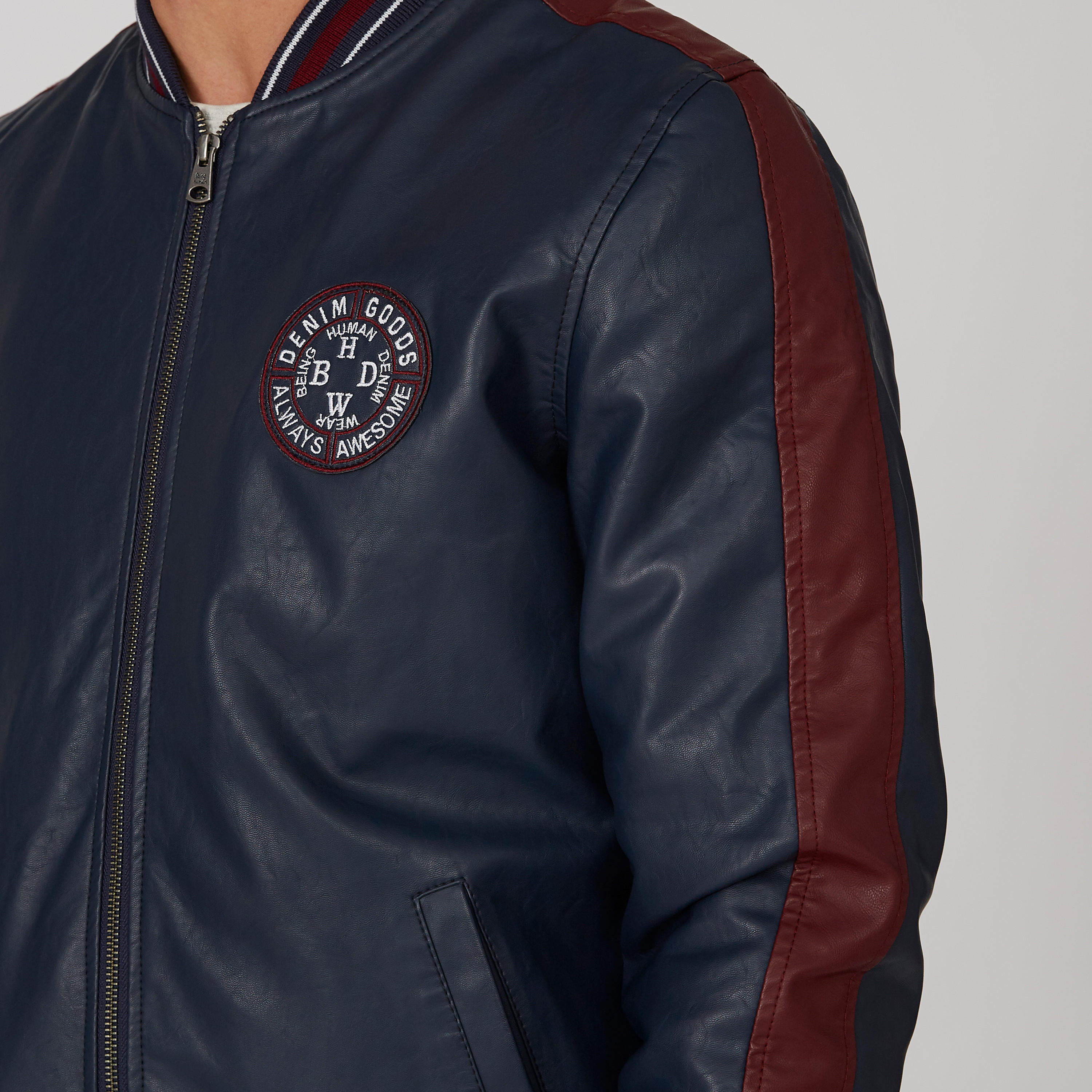 Being Human Applique Detail Bomber Jacket with Pockets Detail-men-clothing-jacketsandblazers-jackets-image-5