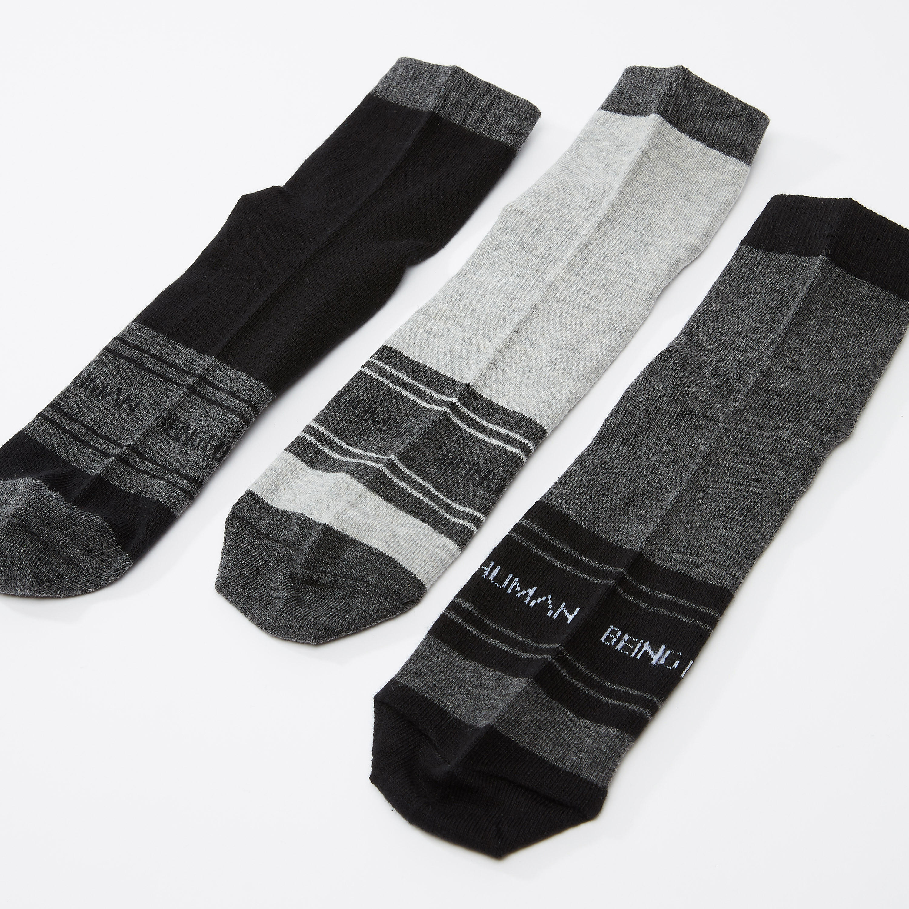 جوارب مقلّمة بطول الكاحل من بيينج هيومان - طقم من 3 أزواج-men-socks-image-3