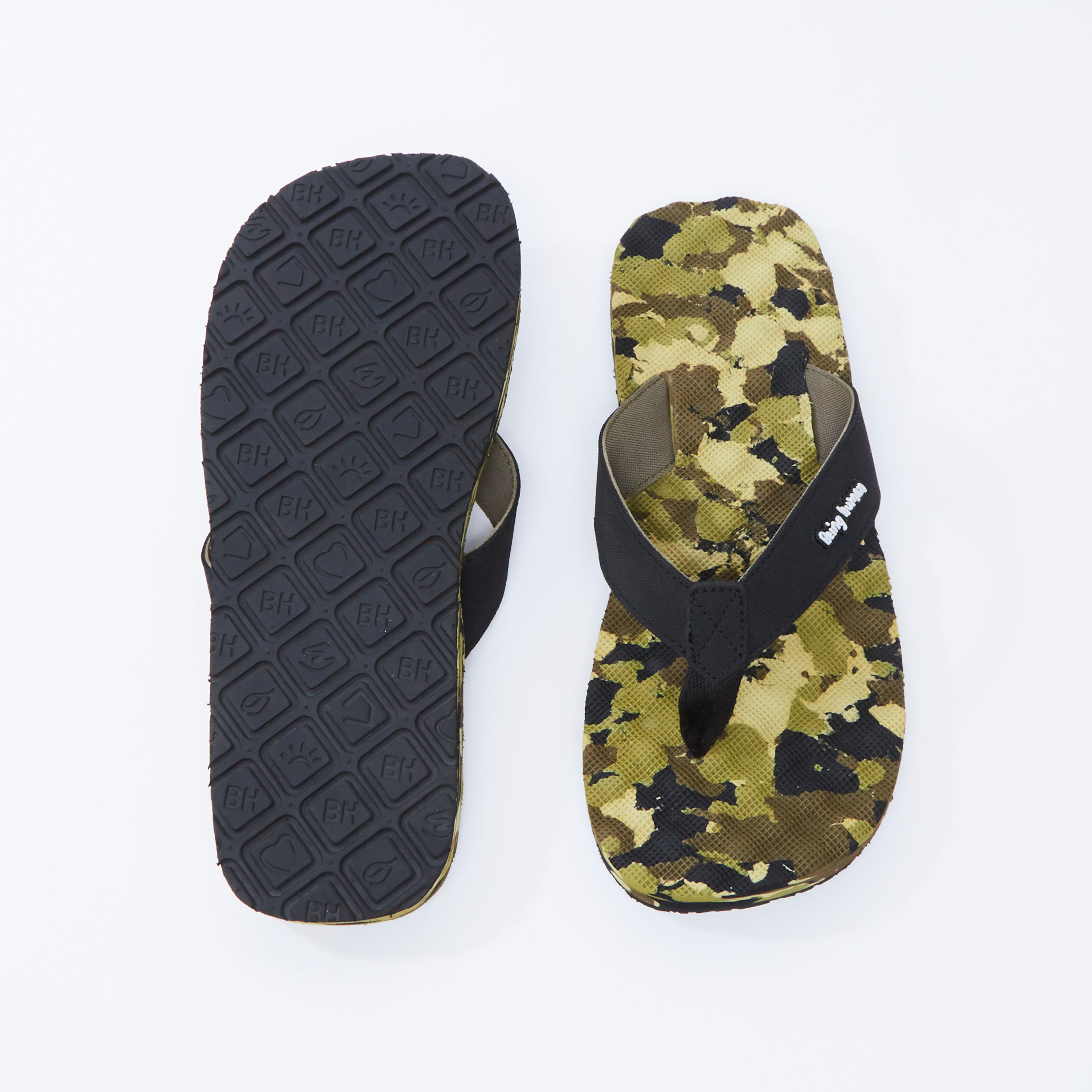 شبشب فليب فلوب بأحزمة عريضة وطبعات بيينج هيومان-men-shoes-flipflopsandslides-image-1