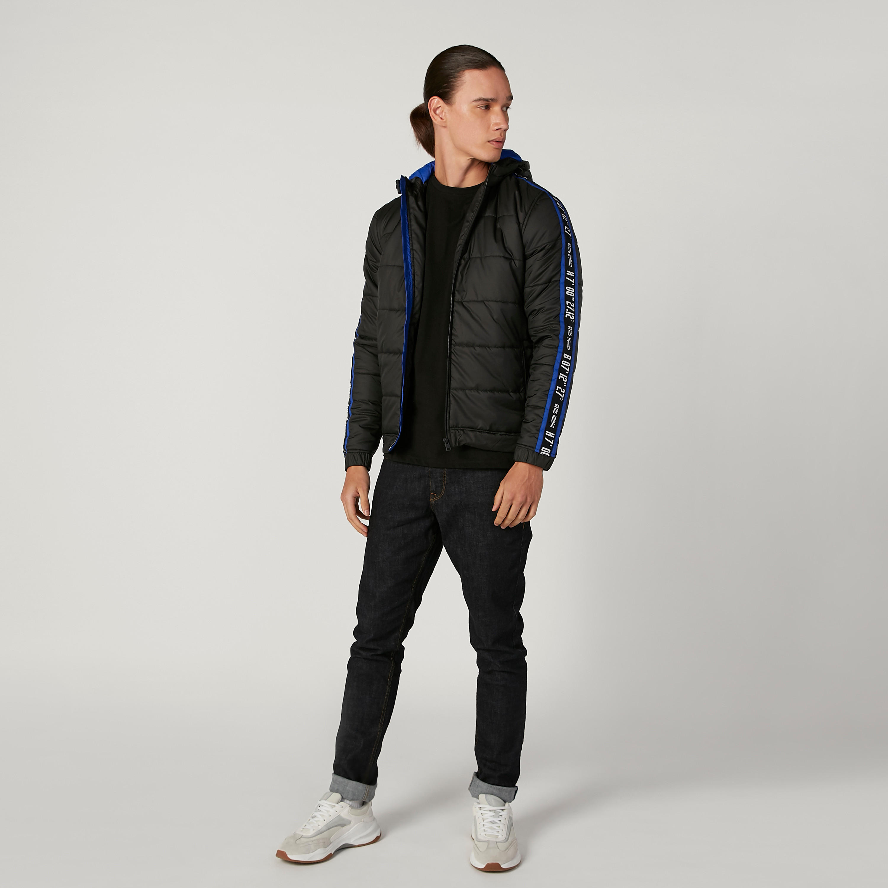 جاكيت بومبر بأكمام طويلة وشريطة جانبية من بيينج هيومان-men-clothing-jacketsandblazers-jackets-image-2