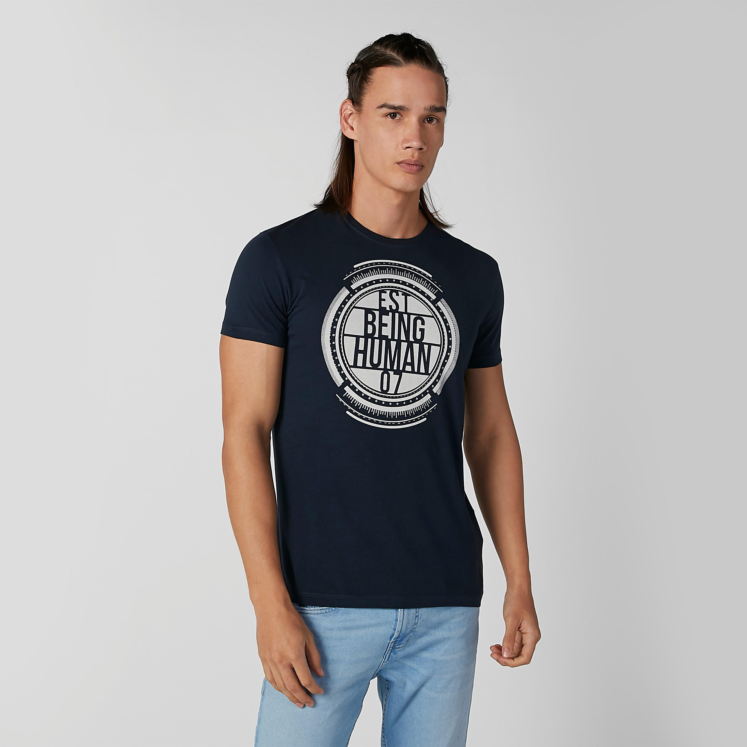 Being Human Graphic Printed Round Neck T-shirt with Short Sleeves-men-clothing-tshirtsandpolos-tshirts-image-5