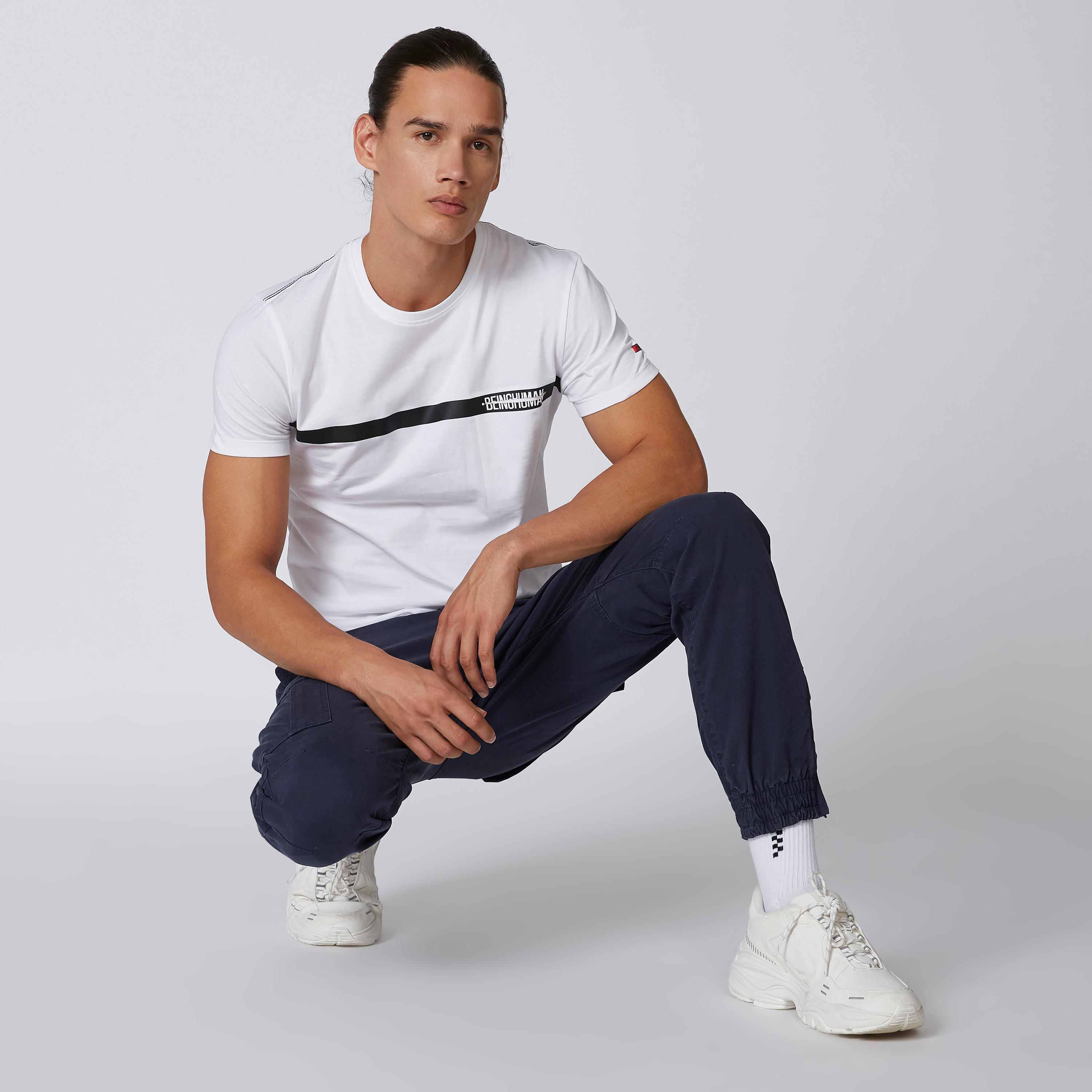 تيشيرت بأكمام قصيرة وطبعات بيينج هيومان-men-clothing-tshirtsandpolos-tshirts-image-1