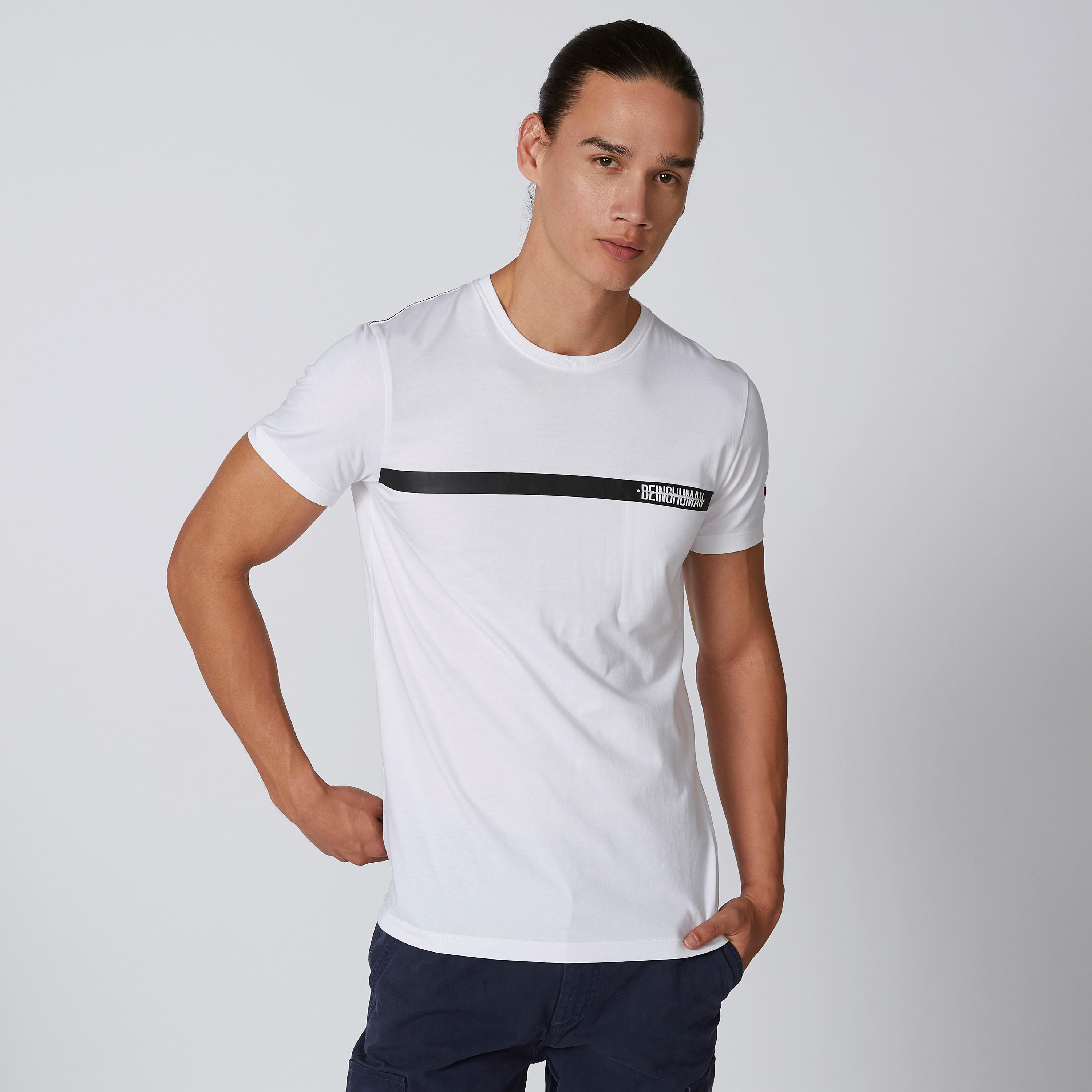 تيشيرت بأكمام قصيرة وطبعات بيينج هيومان-men-clothing-tshirtsandpolos-tshirts-image-4