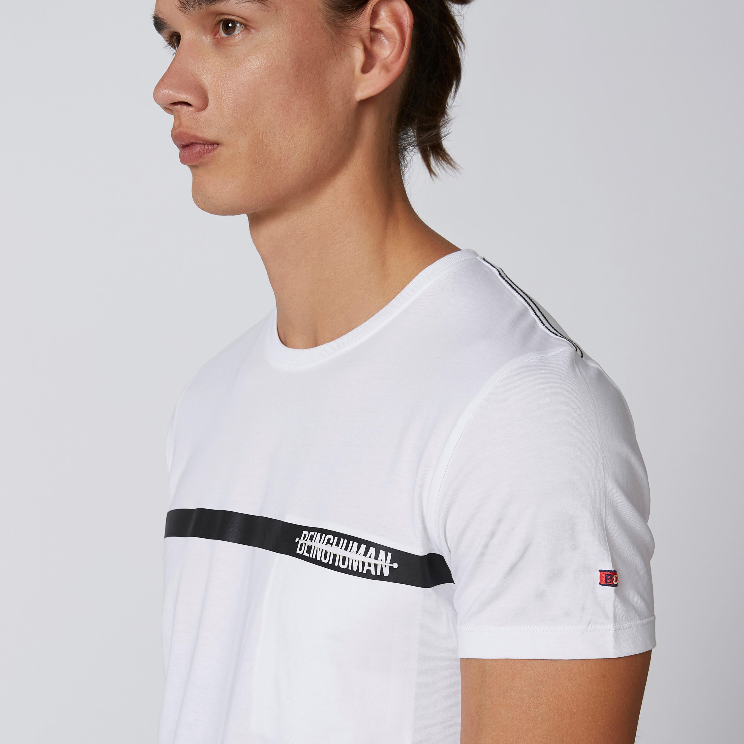 تيشيرت بأكمام قصيرة وطبعات بيينج هيومان-men-clothing-tshirtsandpolos-tshirts-image-1