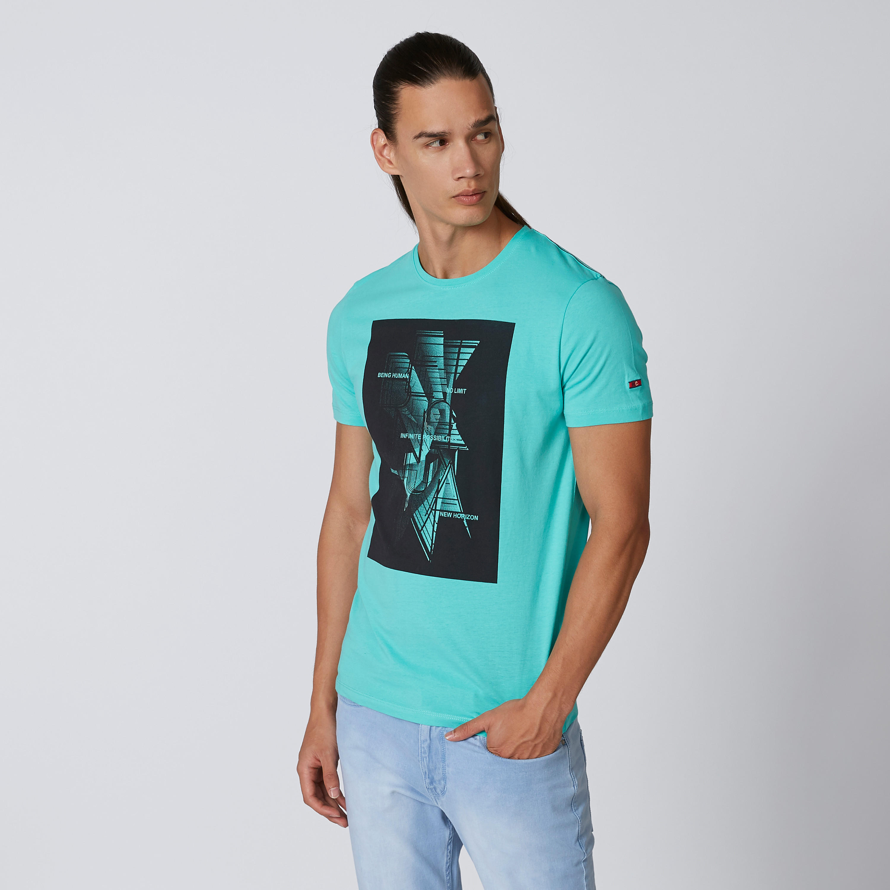 Being Human Printed T-shirt with Round Neck and Short Sleeves-men-clothing-tshirtsandpolos-tshirts-image-1