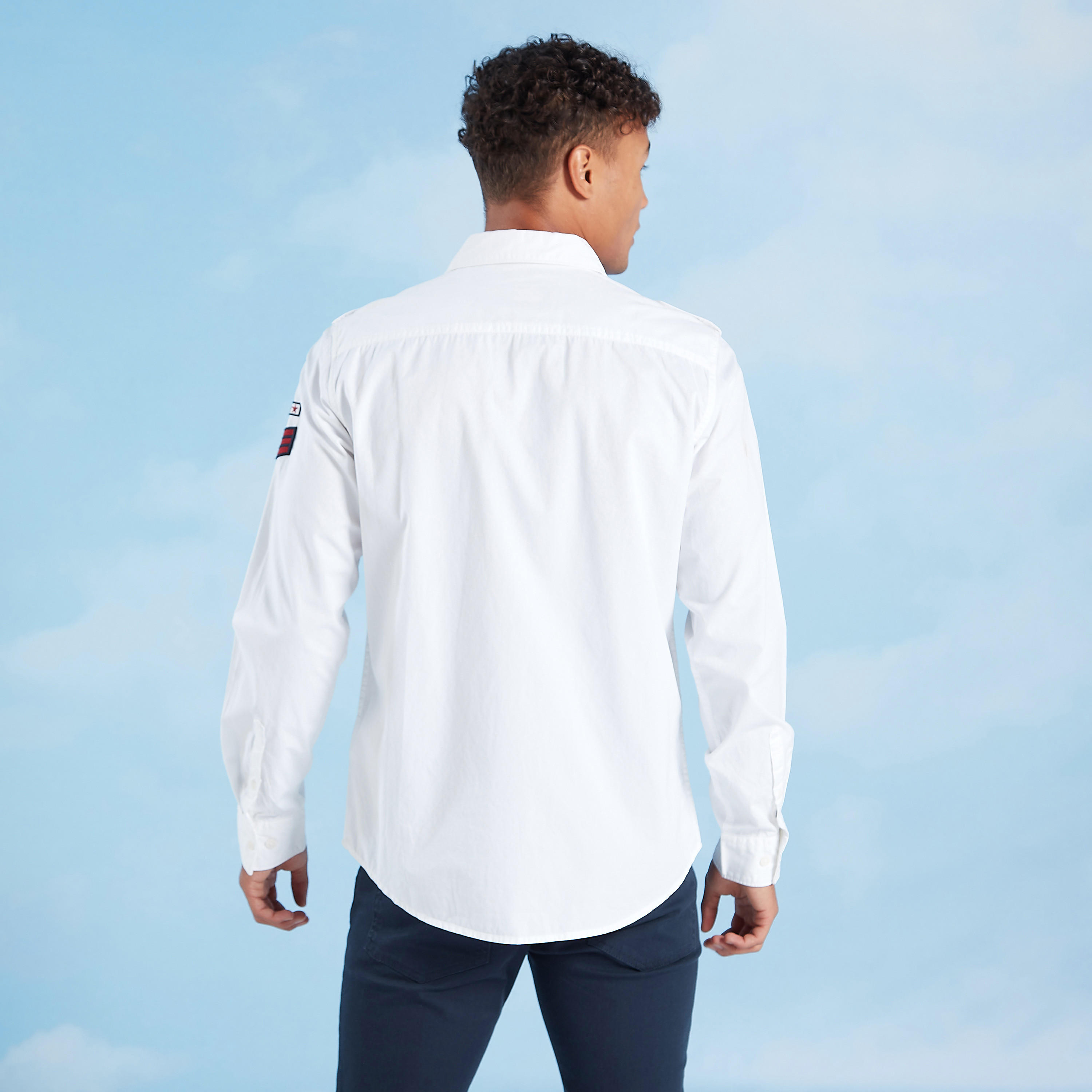 Being Human Printed Shirt with Long Sleeves and Flap Pockets-men-clothing-shirts-image-4