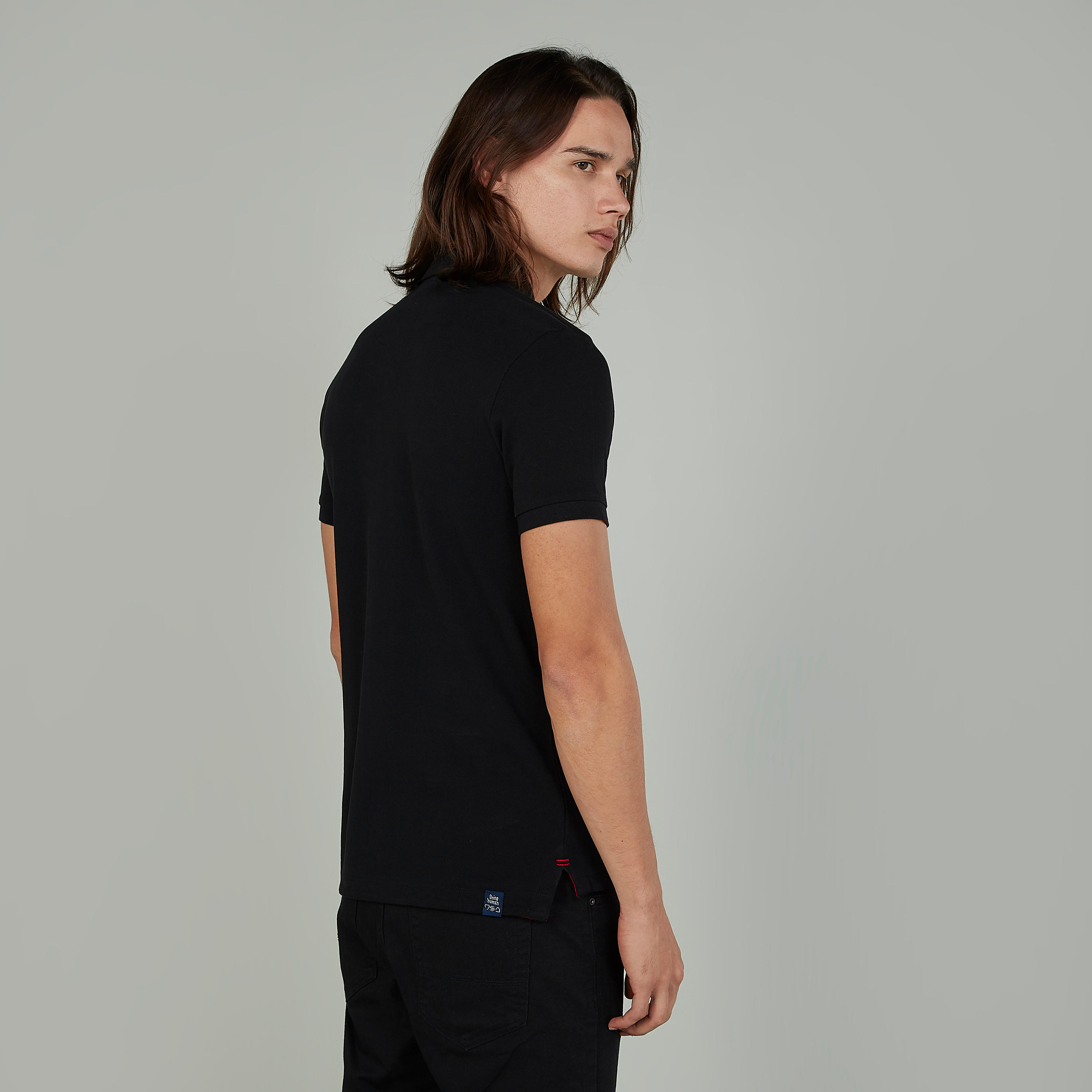 تيشيرت مطرّز بياقة بولو وأكمام قصيرة من بيينج هيومان-men-clothing-tshirtsandpolos-polos-image-4