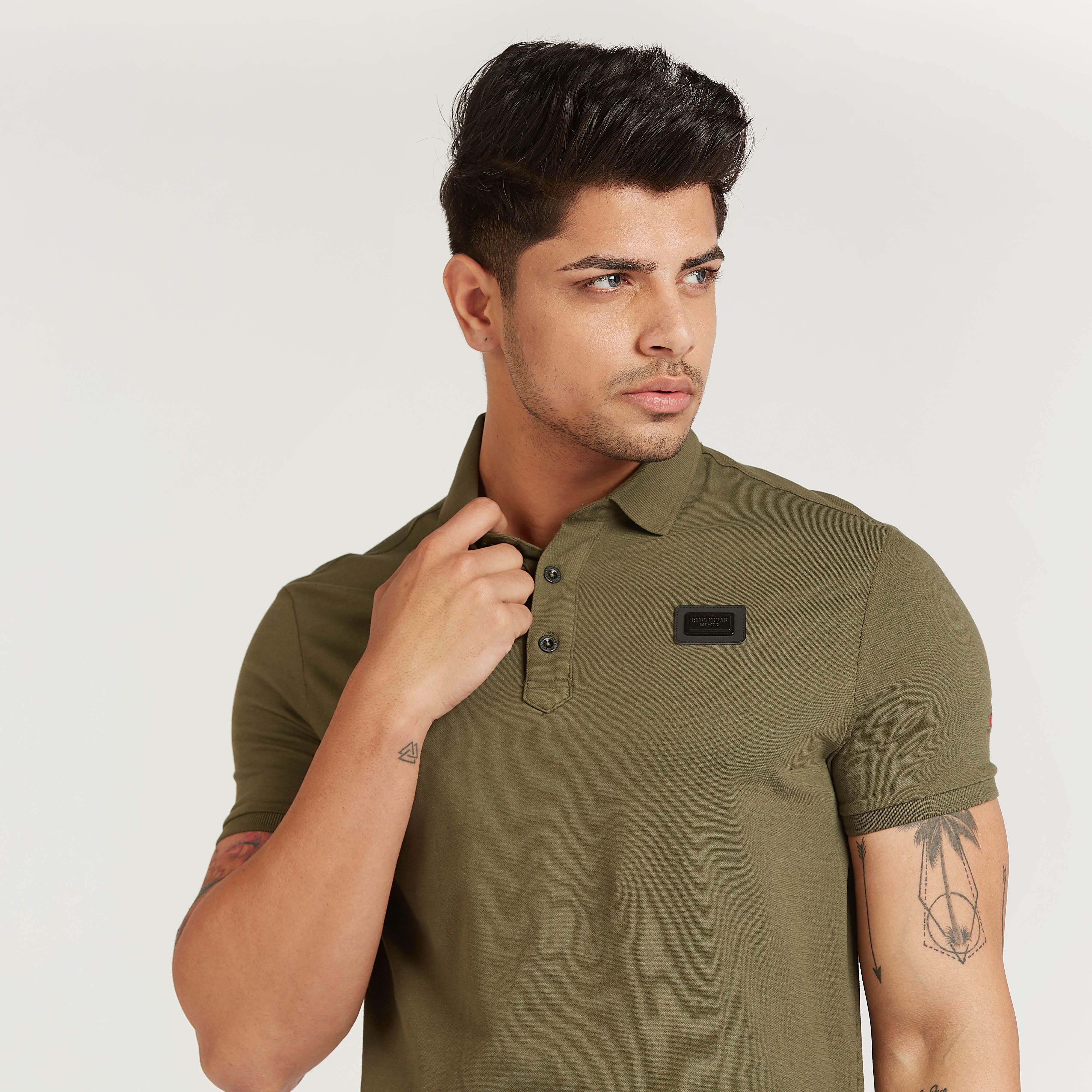 Being Human Polo T-shirt with Short Sleeves-men-clothing-tshirtsandpolos-polos-image-3