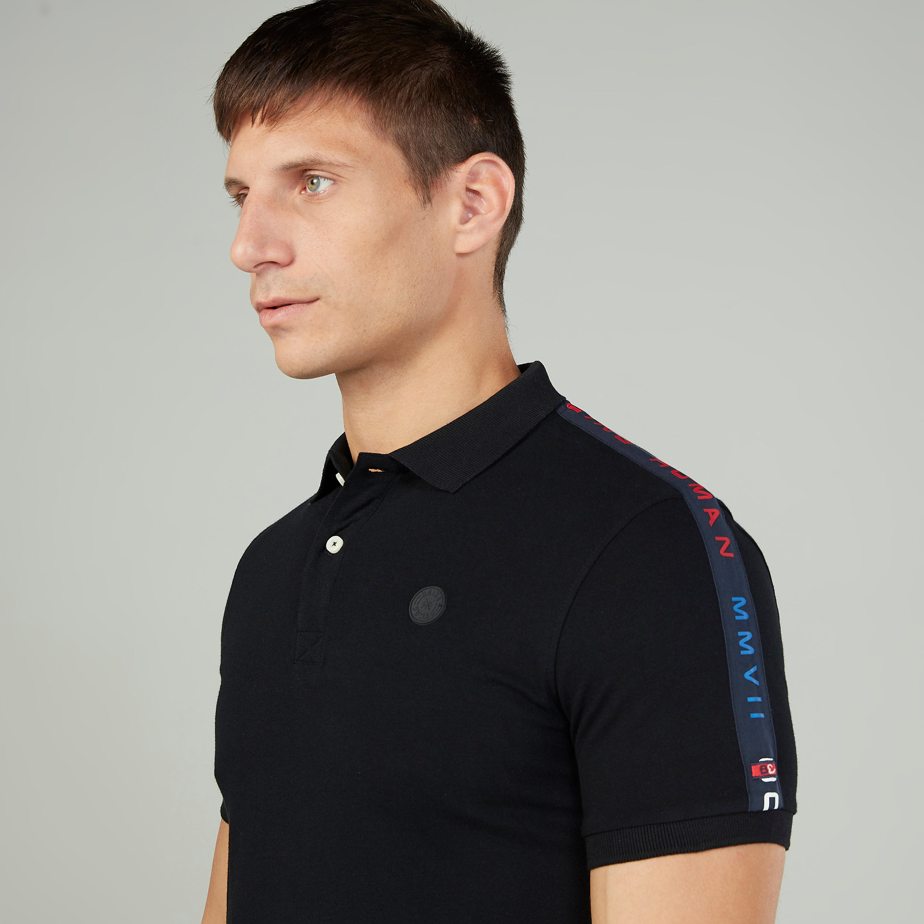 تيشيرت بولو بشريطة من بيينج هيومان-men-clothing-tshirtsandpolos-polos-image-3