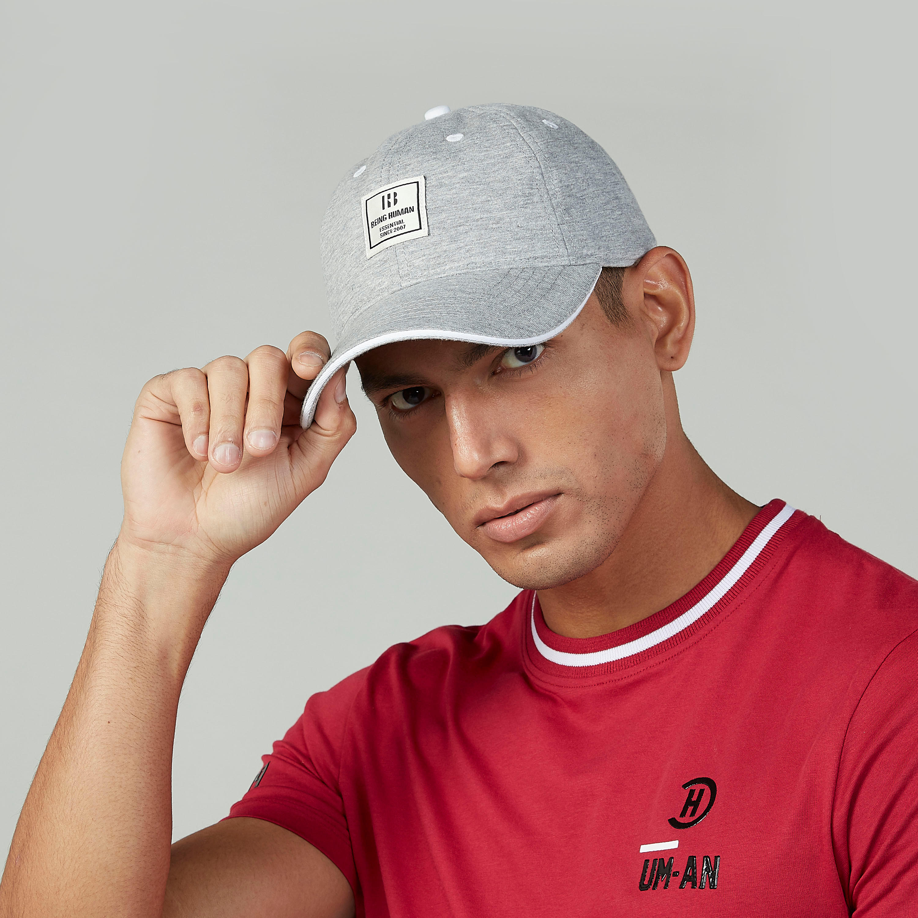 قبعة كاب بارز الملمس بإبزيم إغلاق بيينج هيومان-men-caps-image-3