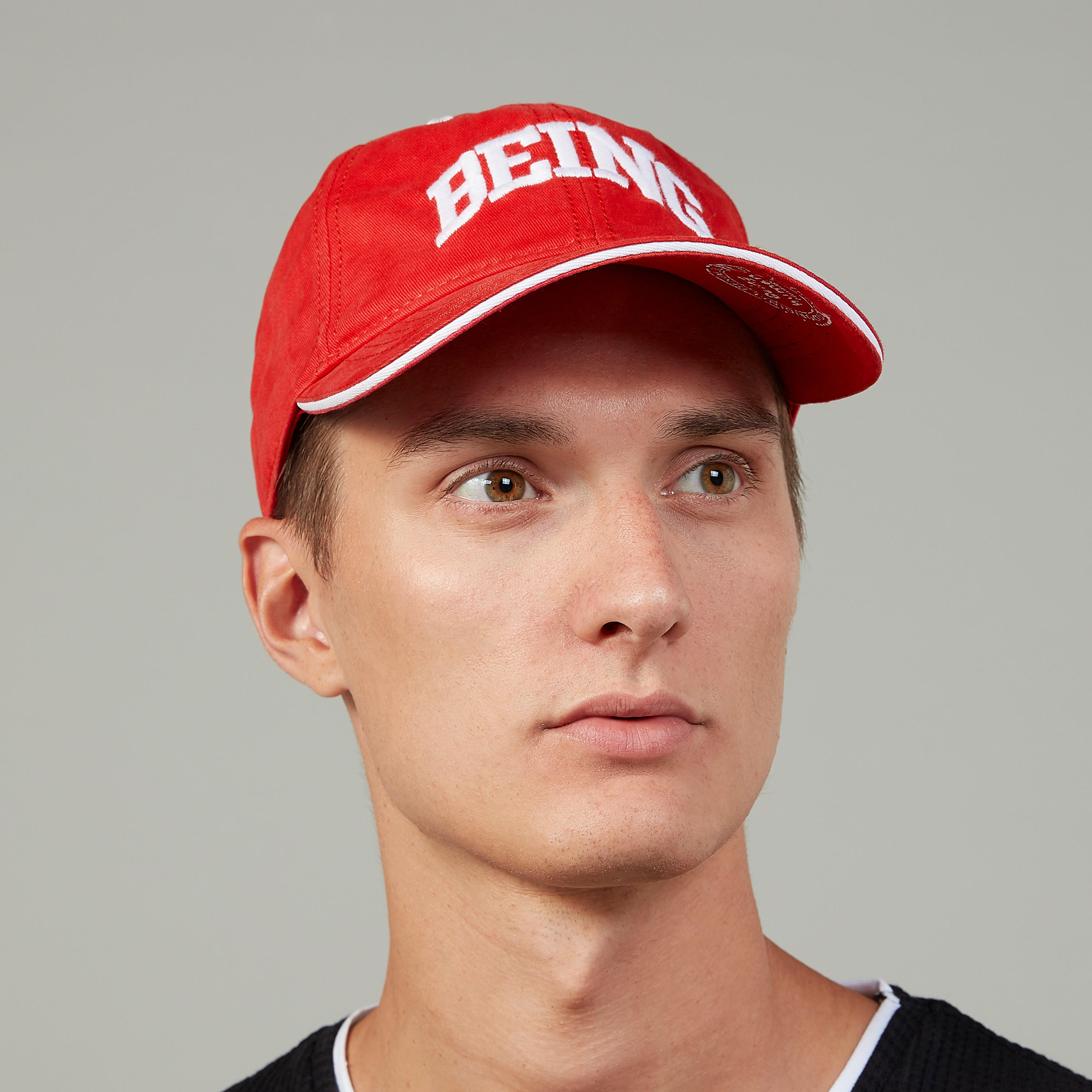 قبعة كاب بارز الملمس بإبزيم إغلاق بيينج هيومان-men-caps-image-2